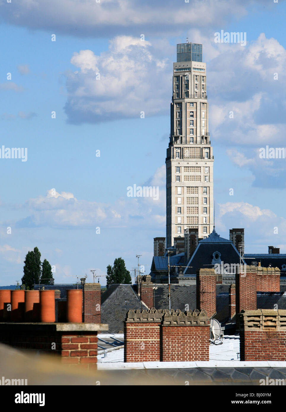 Amiens (80) : Tower block 'Tour Perret' Stock Photo