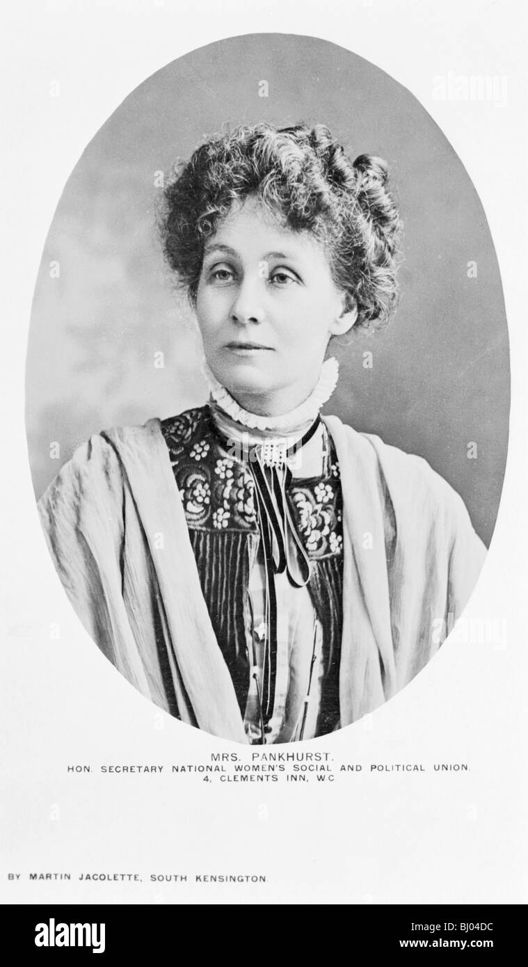 Emmeline Pankhurst, c1909. Artist: Unknown Stock Photo