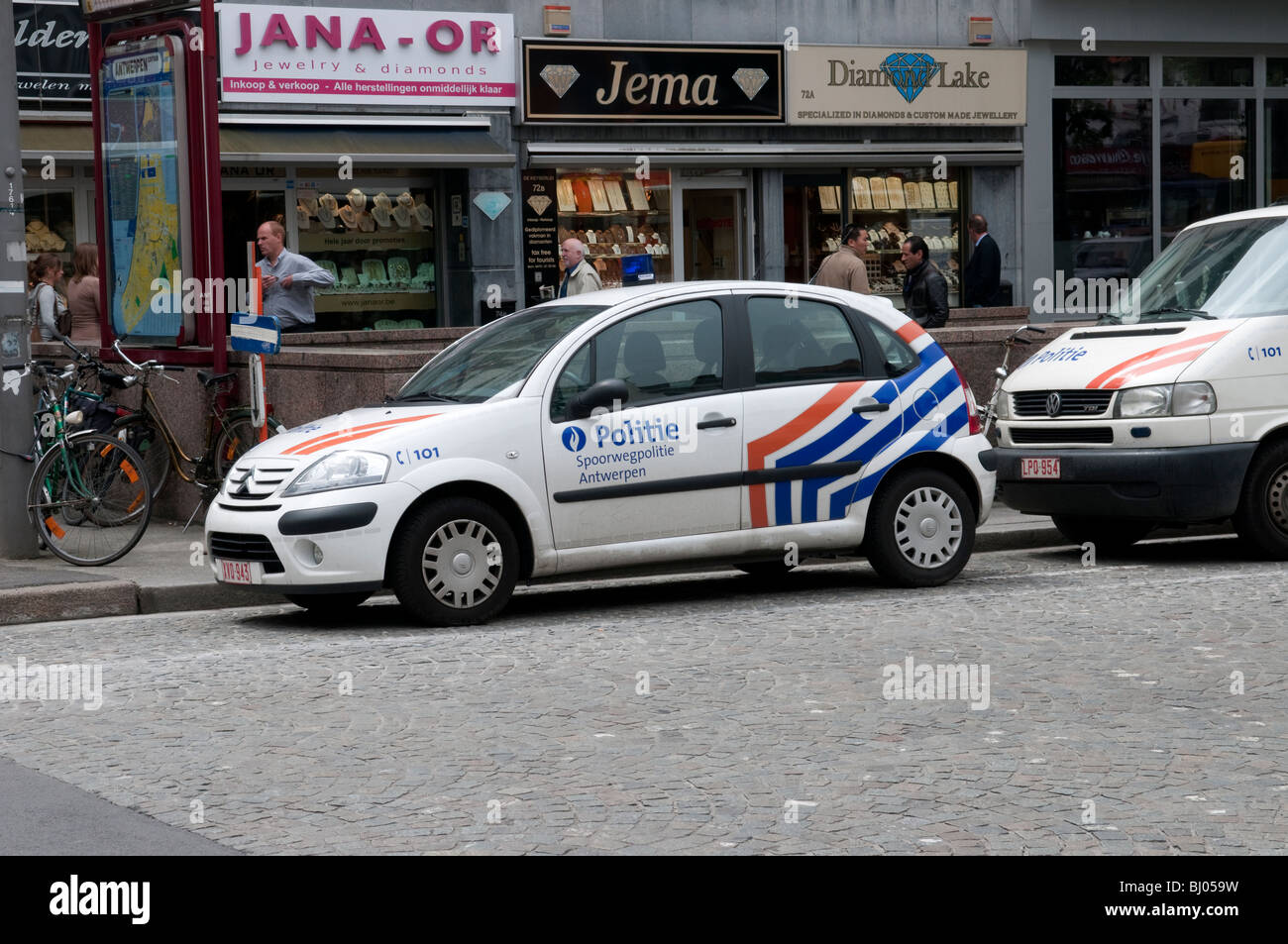 Police Politie car in Antwerpen Antwerp Belgium Stock Photo Alamy