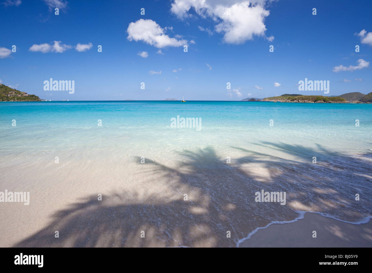 Cinnamon Bay beach in US Virgin Islands Stock Photo