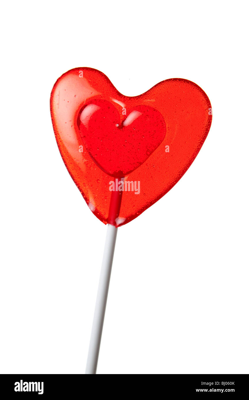 Heart shape lollipop Stock Photo - Alamy
