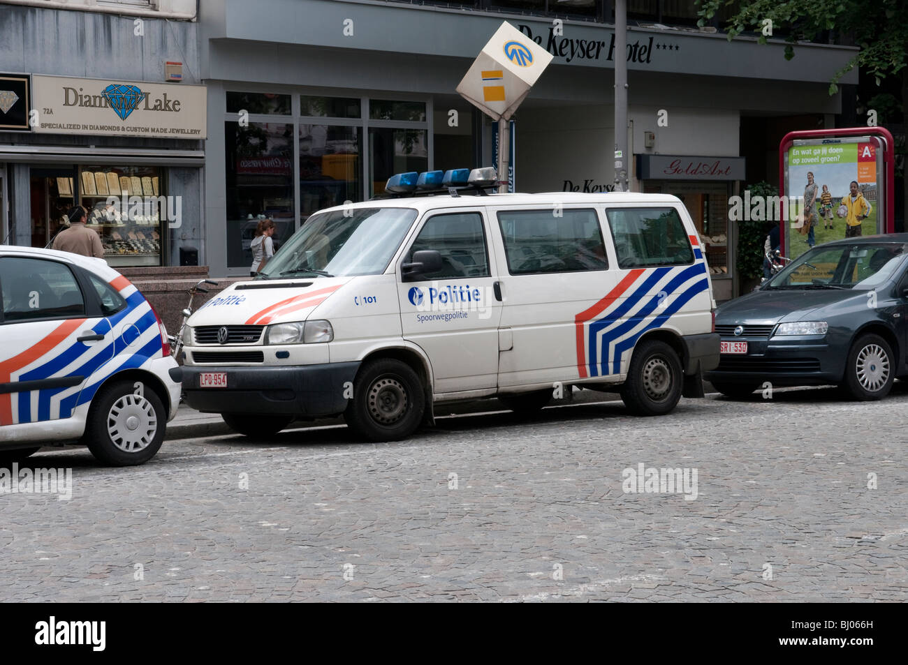 Police Politie car in Antwerpen Antwerp Belgium Stock Photo Alamy
