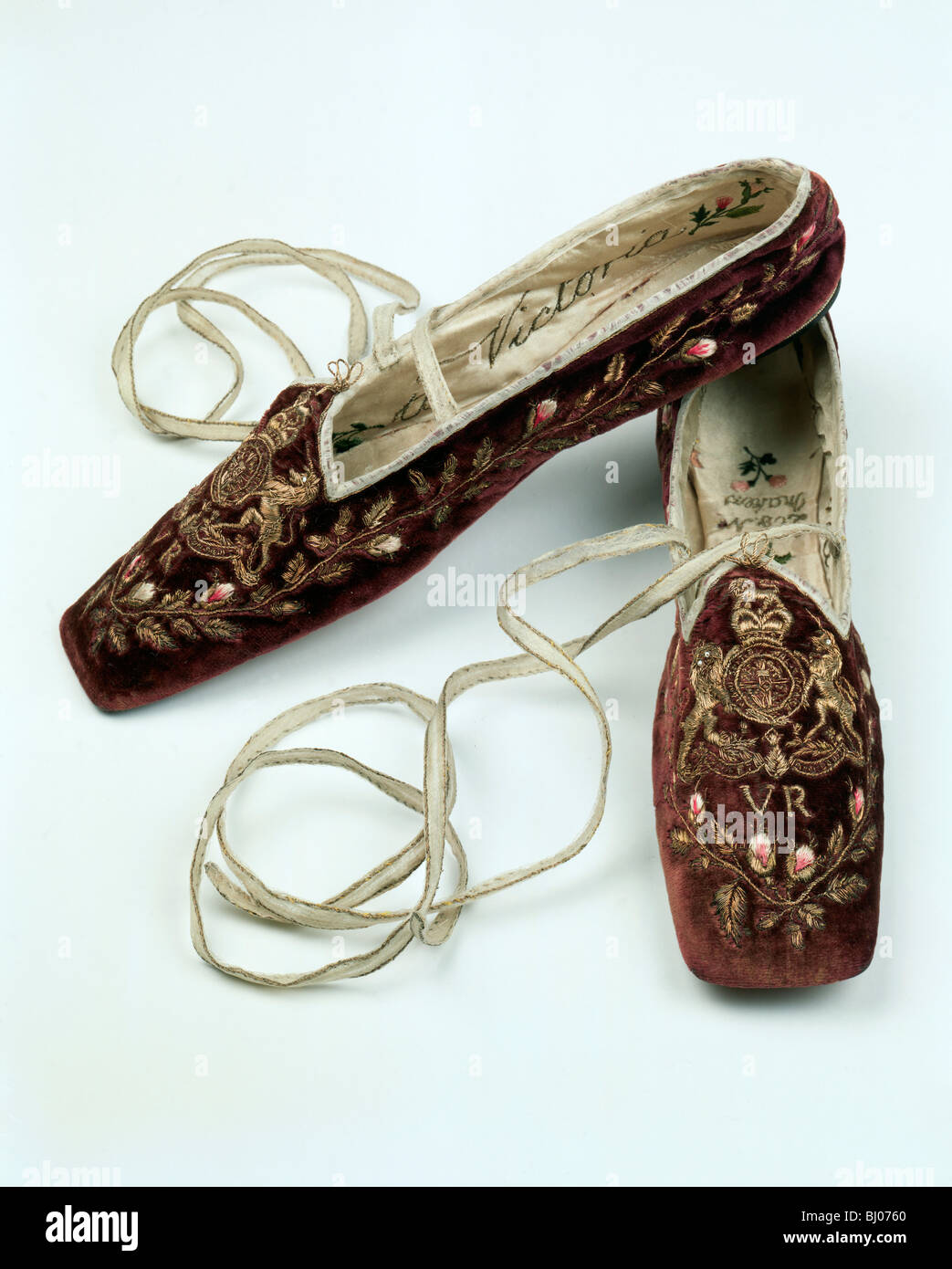 Shoes presented to Queen Victoria after her accession, c1838. Artist:  Unknown Stock Photo - Alamy