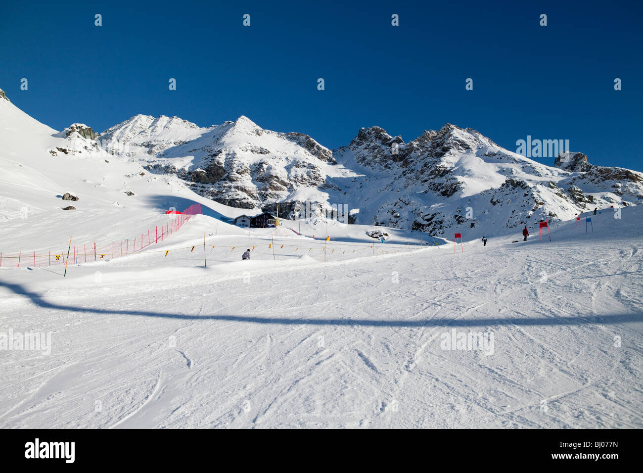 Monte Rosa ski slopes, Gressoney Staffal Valle d'Aaosta, Italy Stock Photo  - Alamy