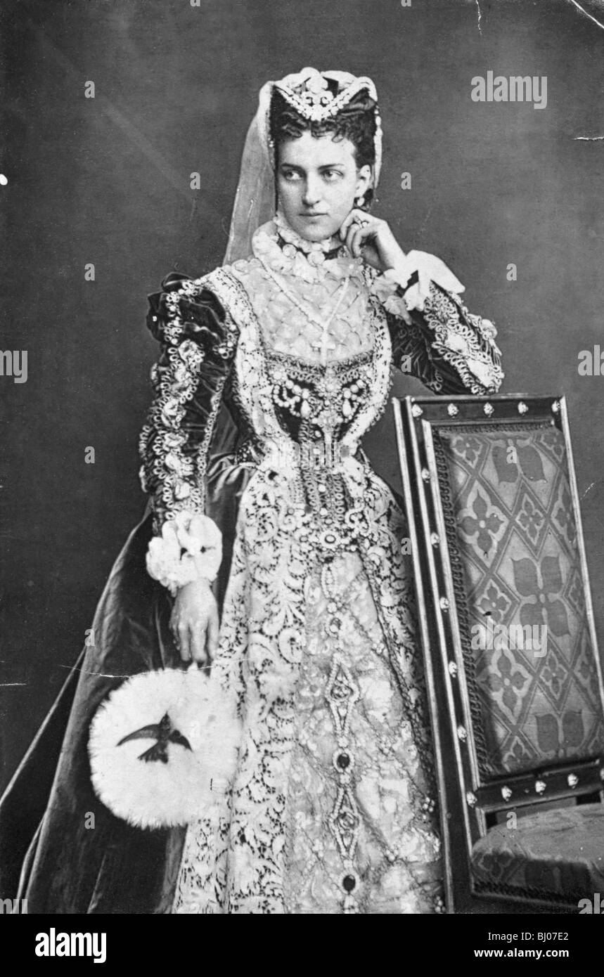 The Princess of Wales, dressed as Mary Queen of Scots for the Waverley Ball in 1871. Artist