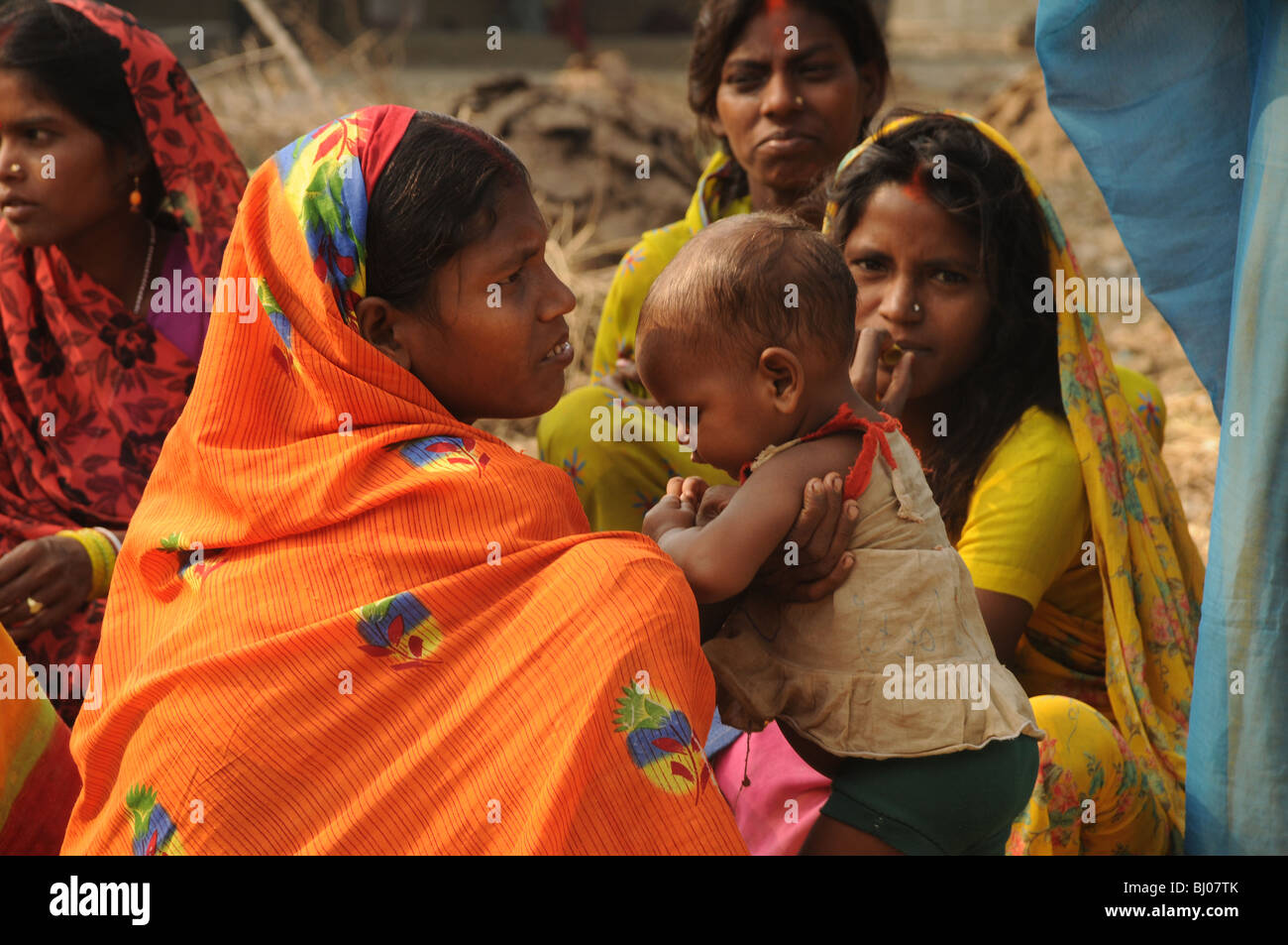 Indian lady with baby hi-res stock photography and images - Alamy
