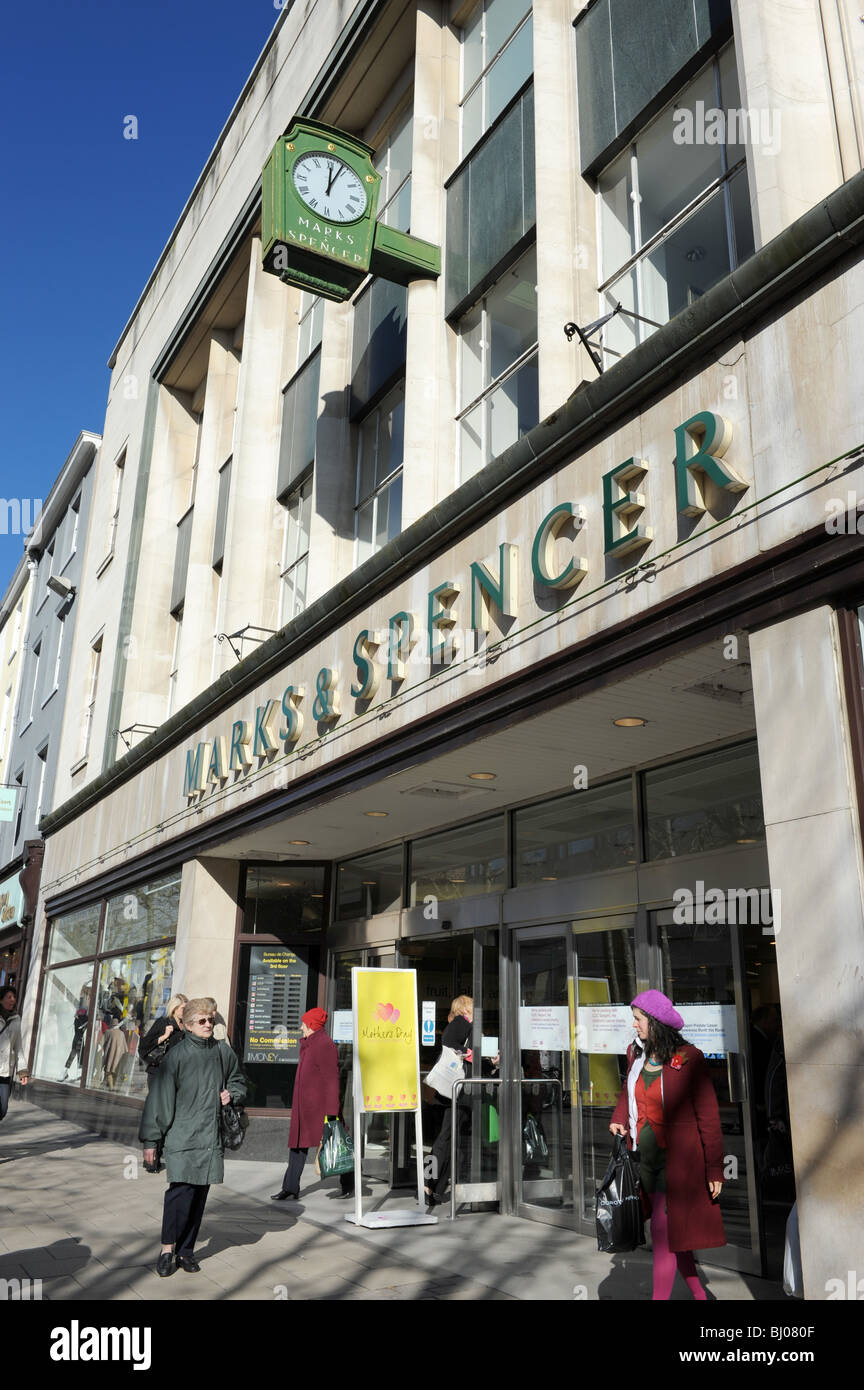 Marks and Spencer shop in City of York in North Yorkshire England Uk