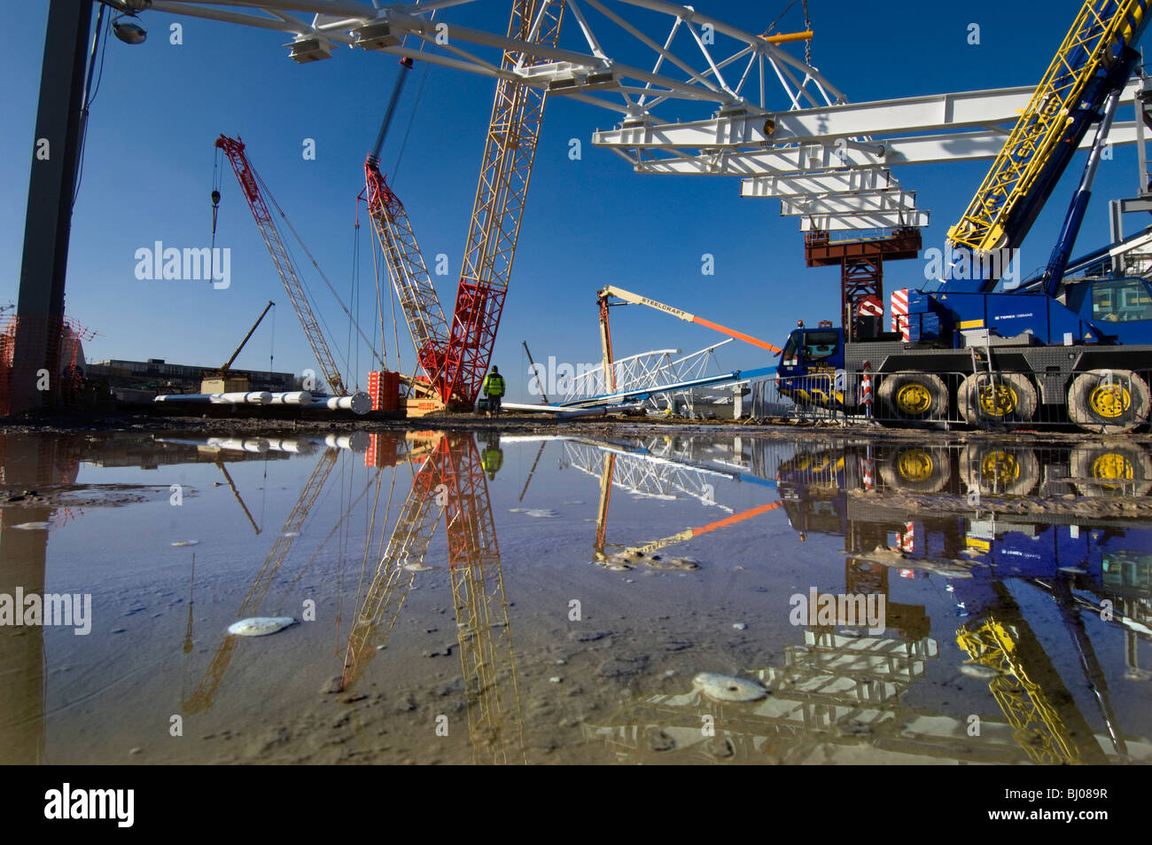 Construction of Brighton and Hove Albion Football Club's new stadium at