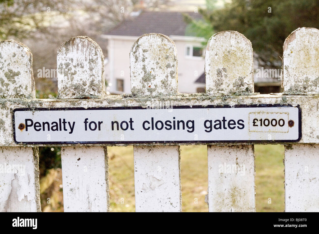 Notice Penalty for not closing gates £1000 on a small rural railway in North Yorkshire Stock