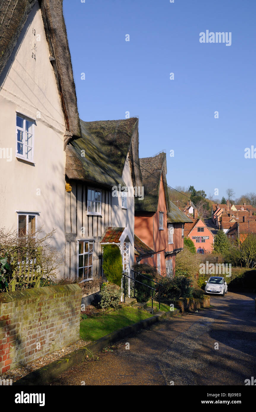 Houses in Kersey, Suffolk, England Stock Photo Alamy