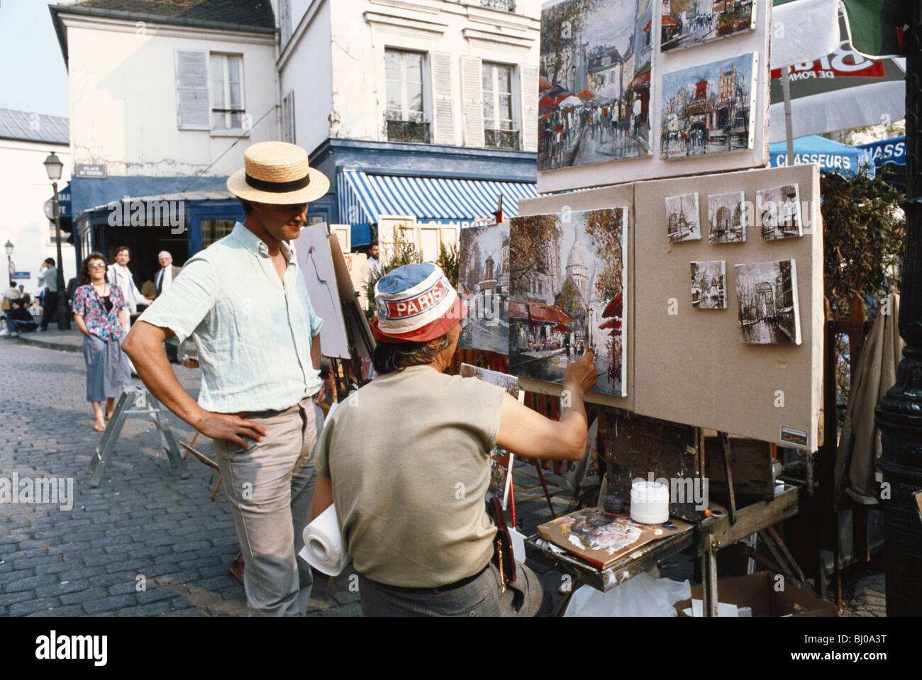 Street artists, Place du Tertre, Montmartre, Paris, France Stock Photo ...