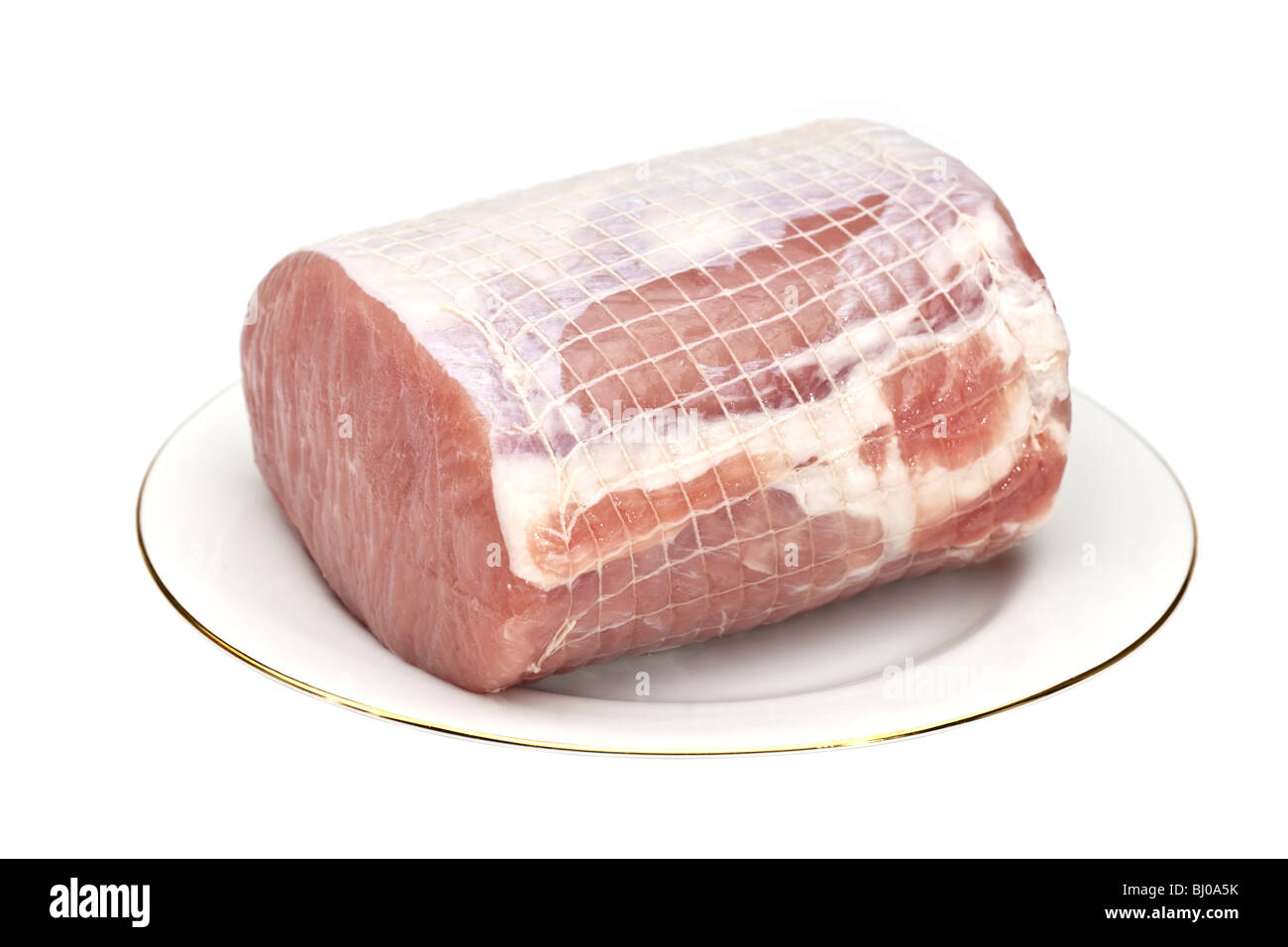 Unsmoked Bacon Loin Joint Stock Photo