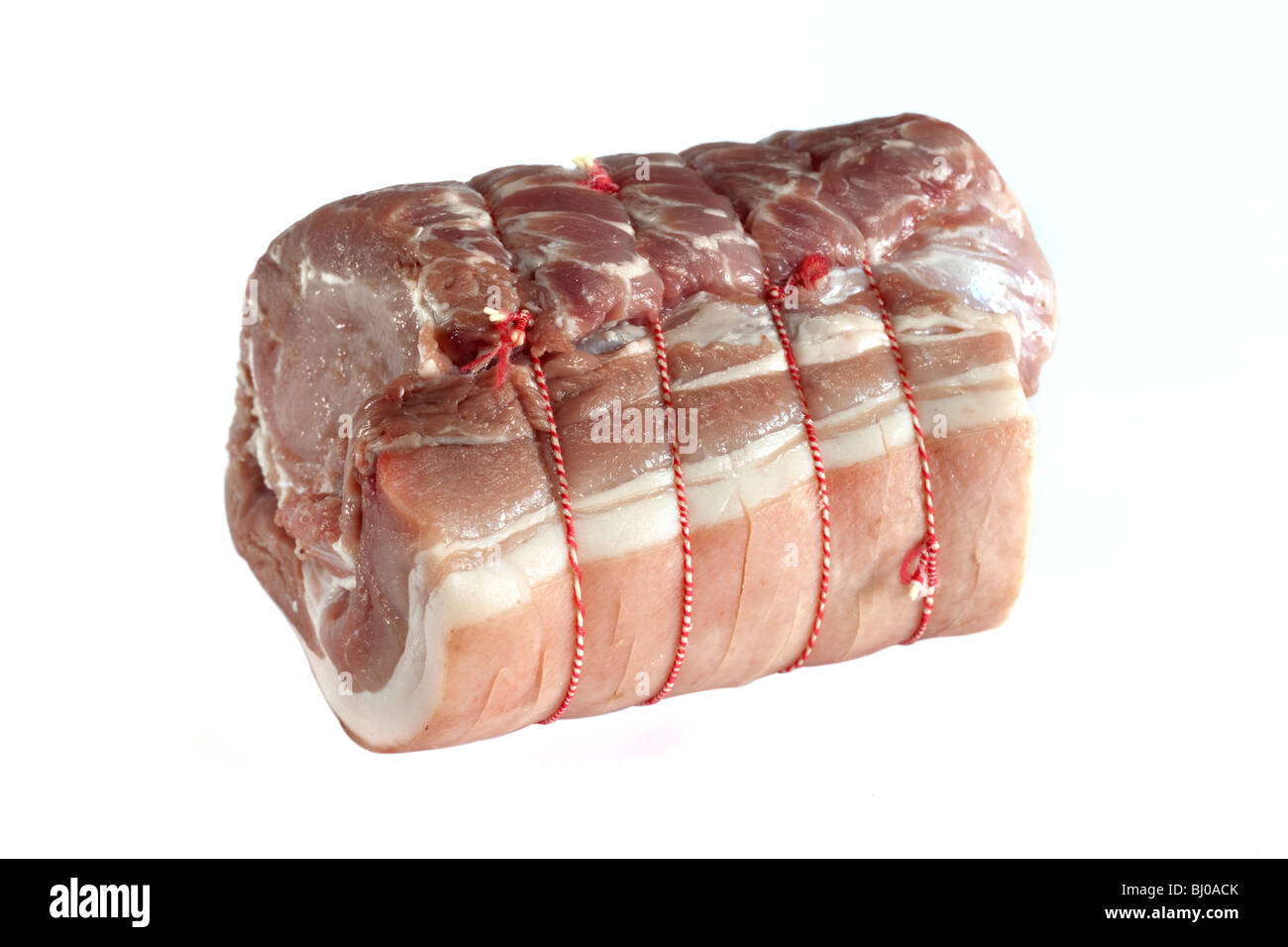 Pork loin roasting joint Stock Photo