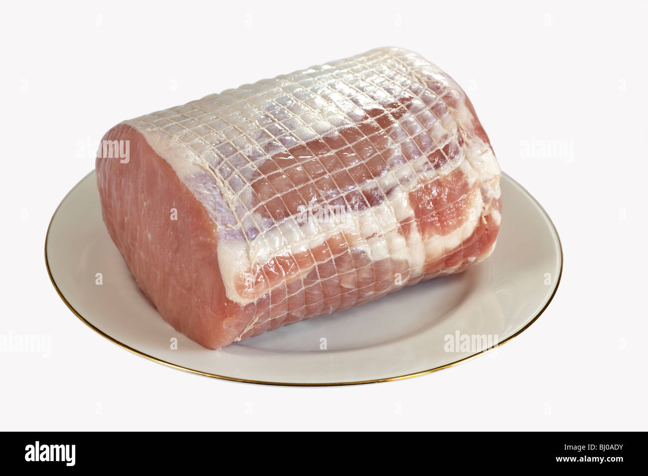 Unsmoked Bacon Loin Joint Stock Photo