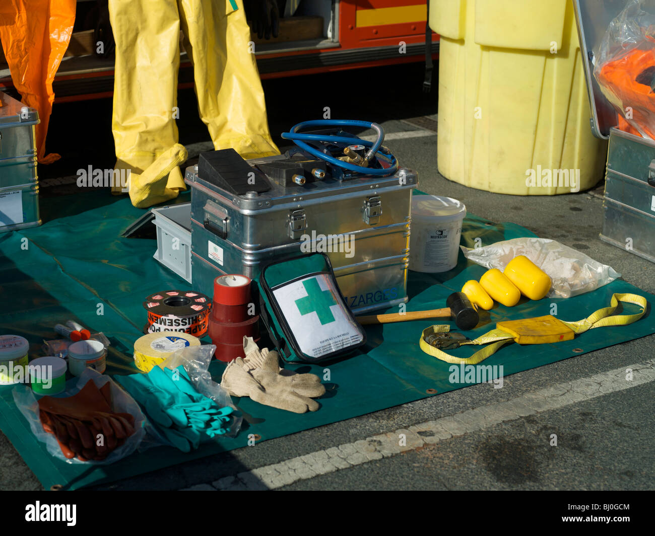 Fire fighting equipment France Stock Photo