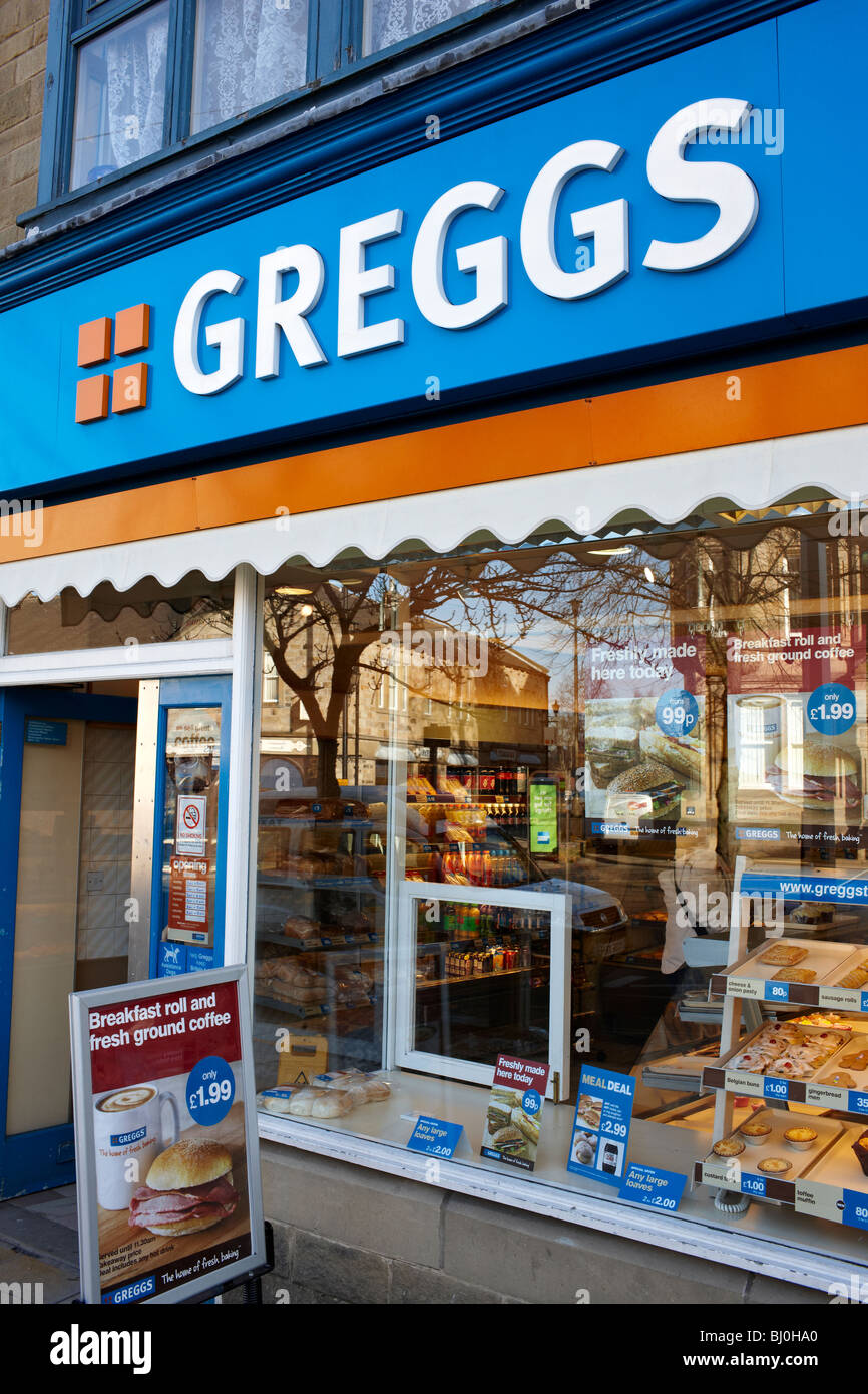 Greggs bakery, UK shop front. Stock Photo