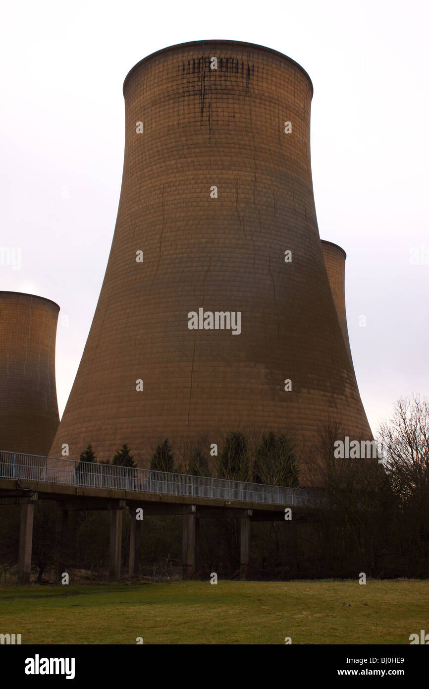 High Marnham Power station cooling towers Stock Photo