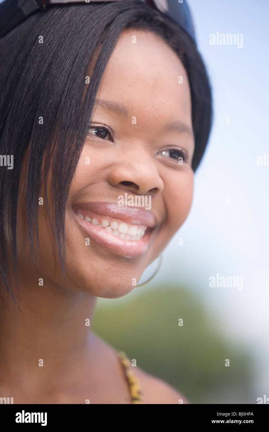 Portrait of young woman, KwaZulu Natal , South Africa Stock Photo