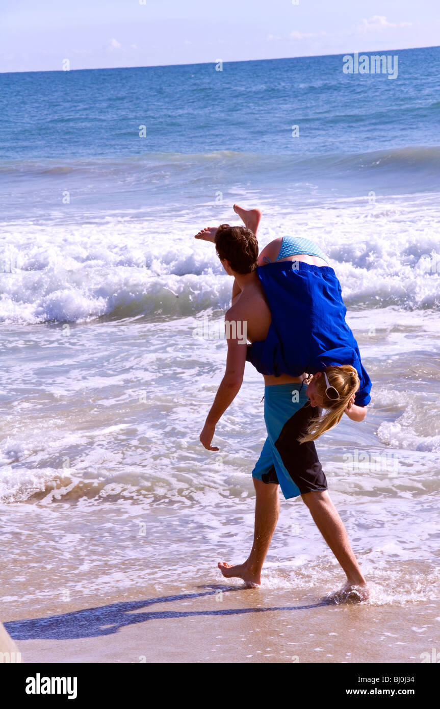 Funny people on California Beach Stock Photo - Alamy