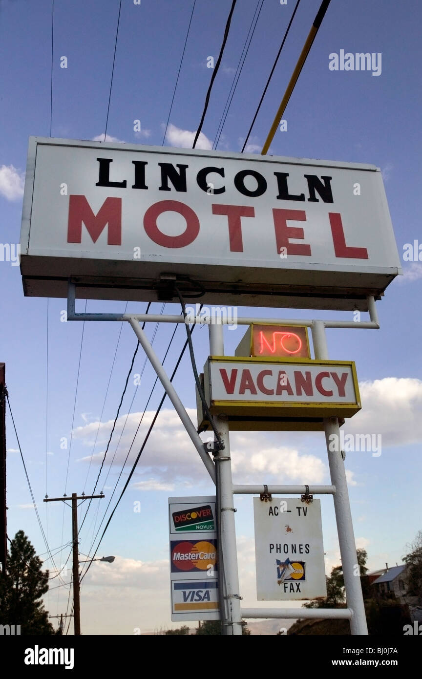 The Lincoln Hotel Austin Nevada on Highway 50 "America's loneliest road" Stock Photo