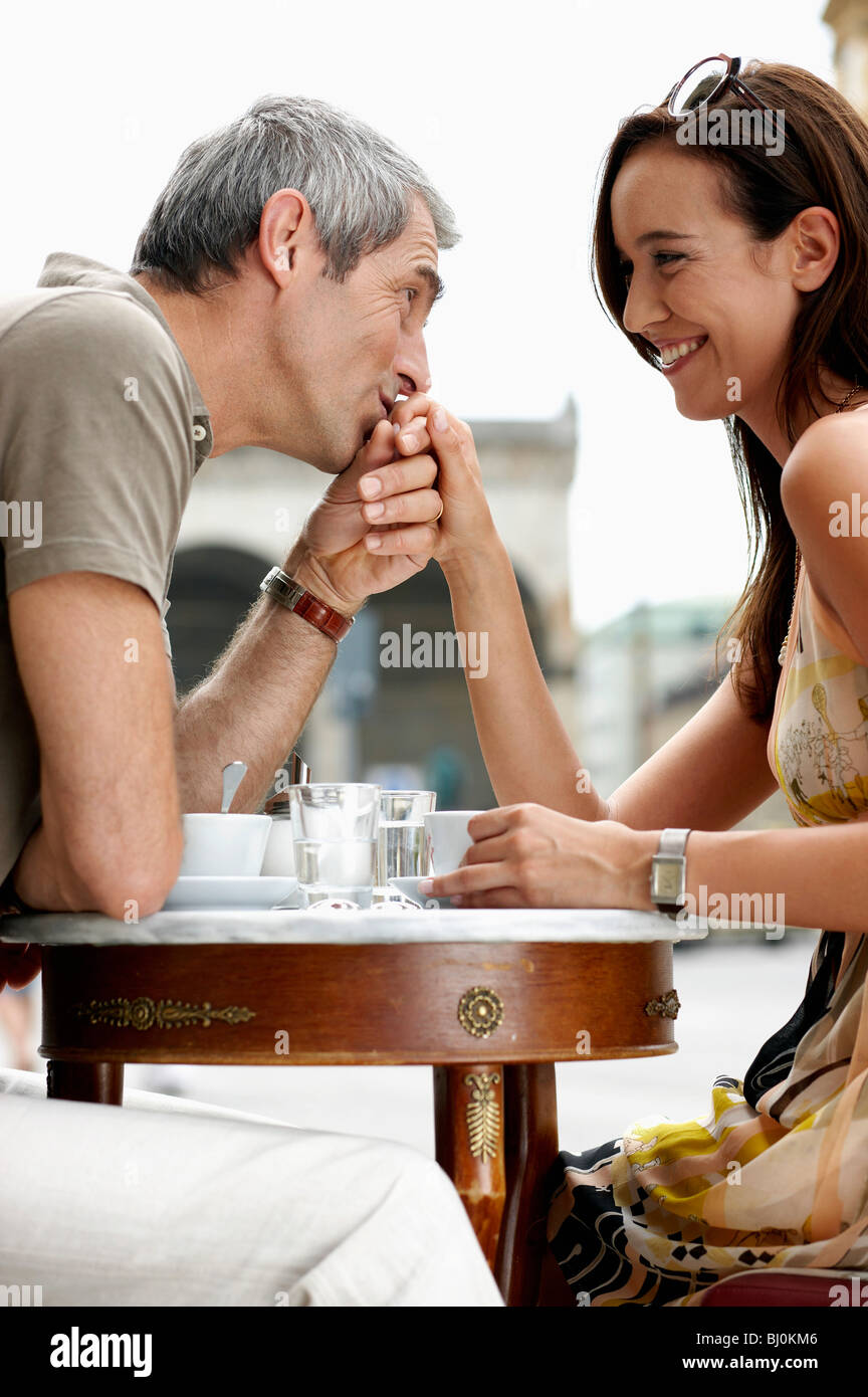 Man kissing hand woman hi-res stock photography and images - Alamy