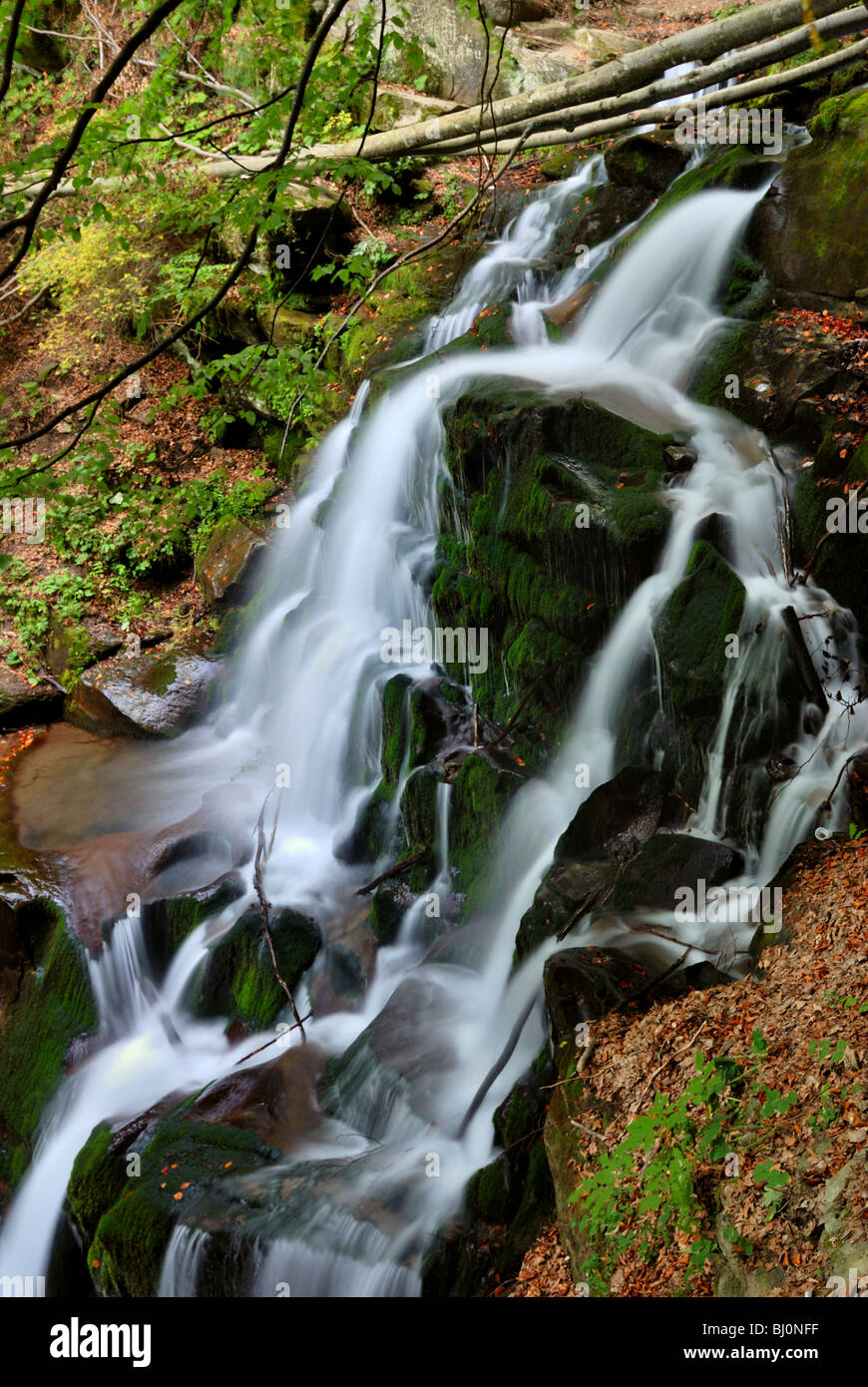 shipot waterfall in zakarpatie region of ukraine Stock Photo