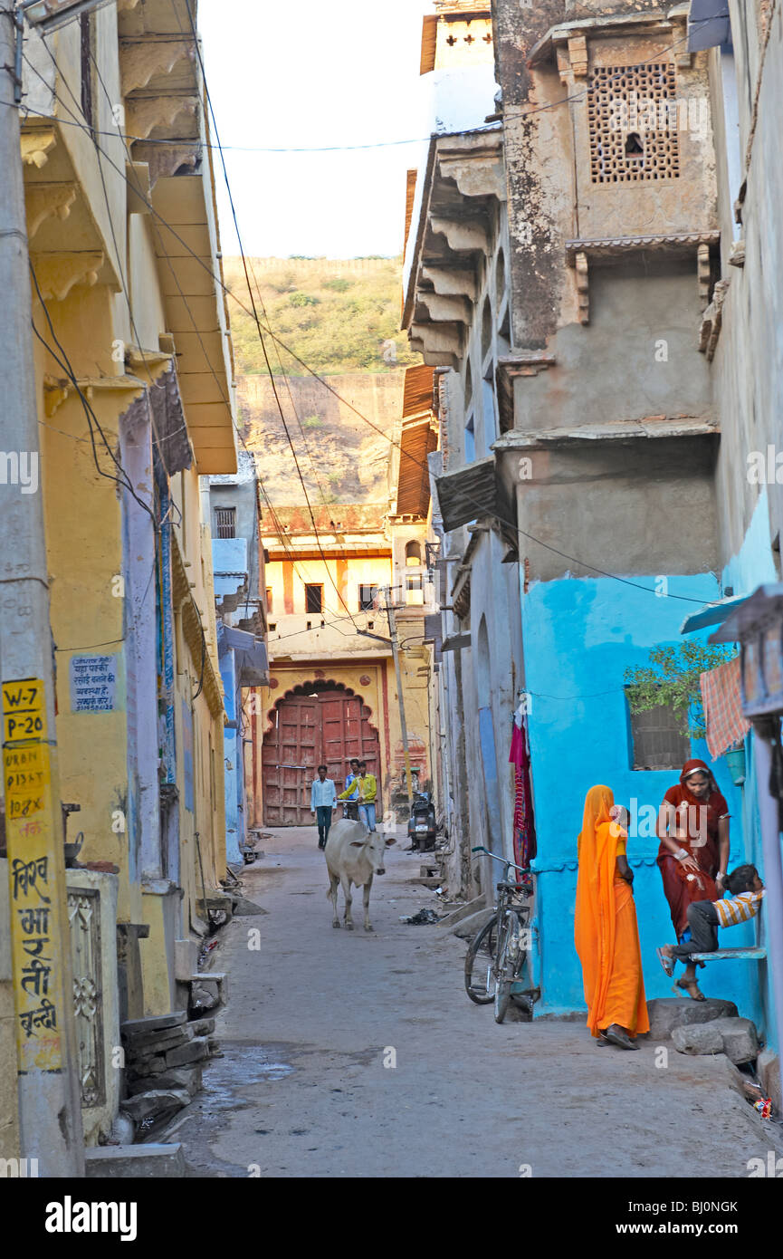 streetscene bundi rajasthan india Stock Photo