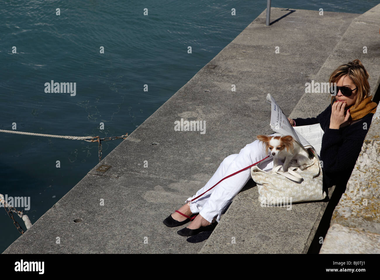 Rich lady dog hi-res stock photography and images - Alamy