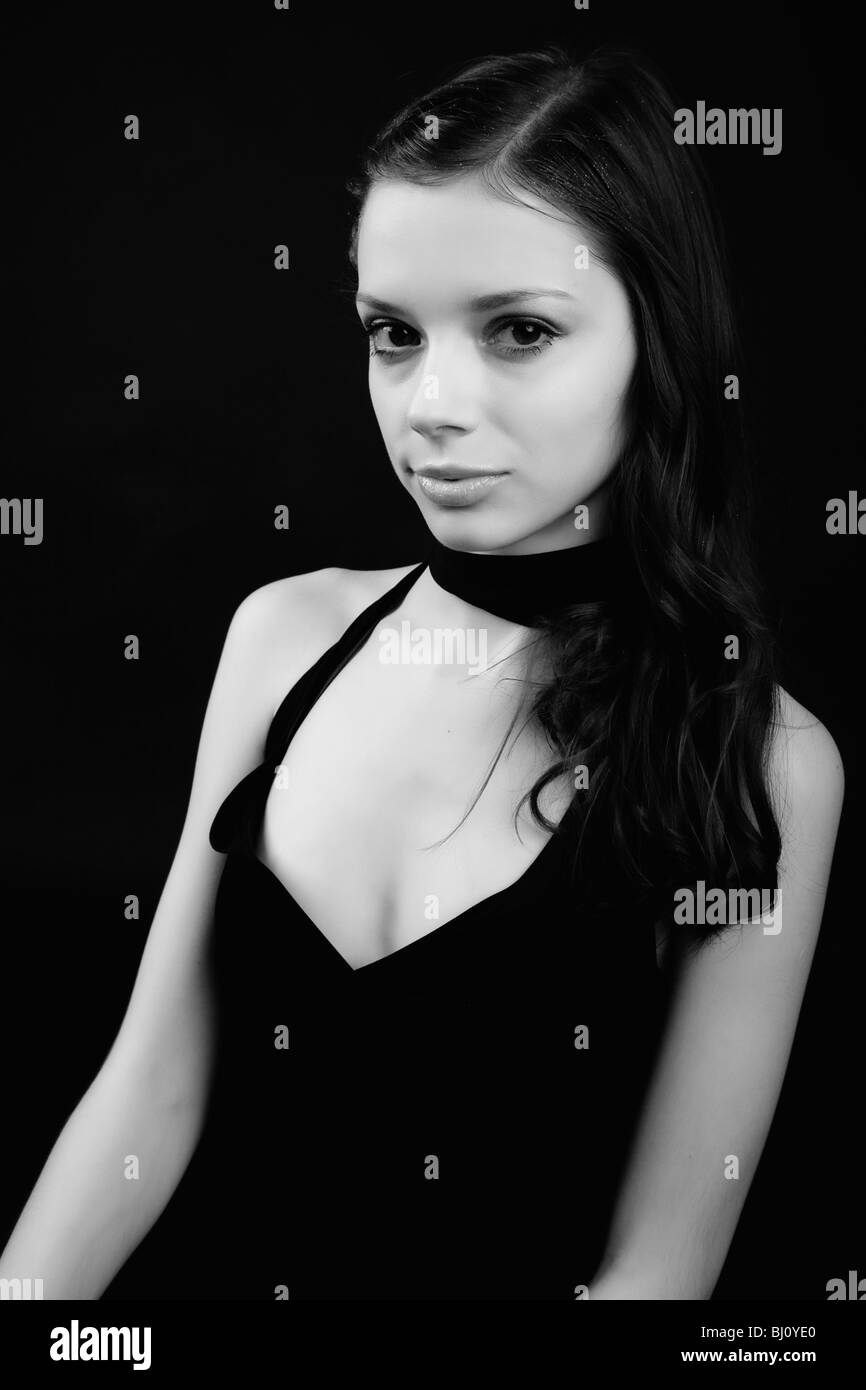 Dark teen female Black and White Stock Photos & Images - Alamy
