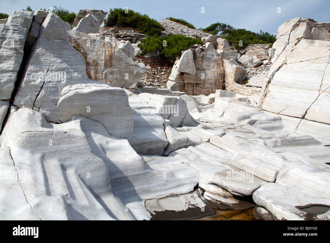 Ancient Marble quarry Aliki, Thassos, Greece, Sept 2009 Stock Photo Alamy