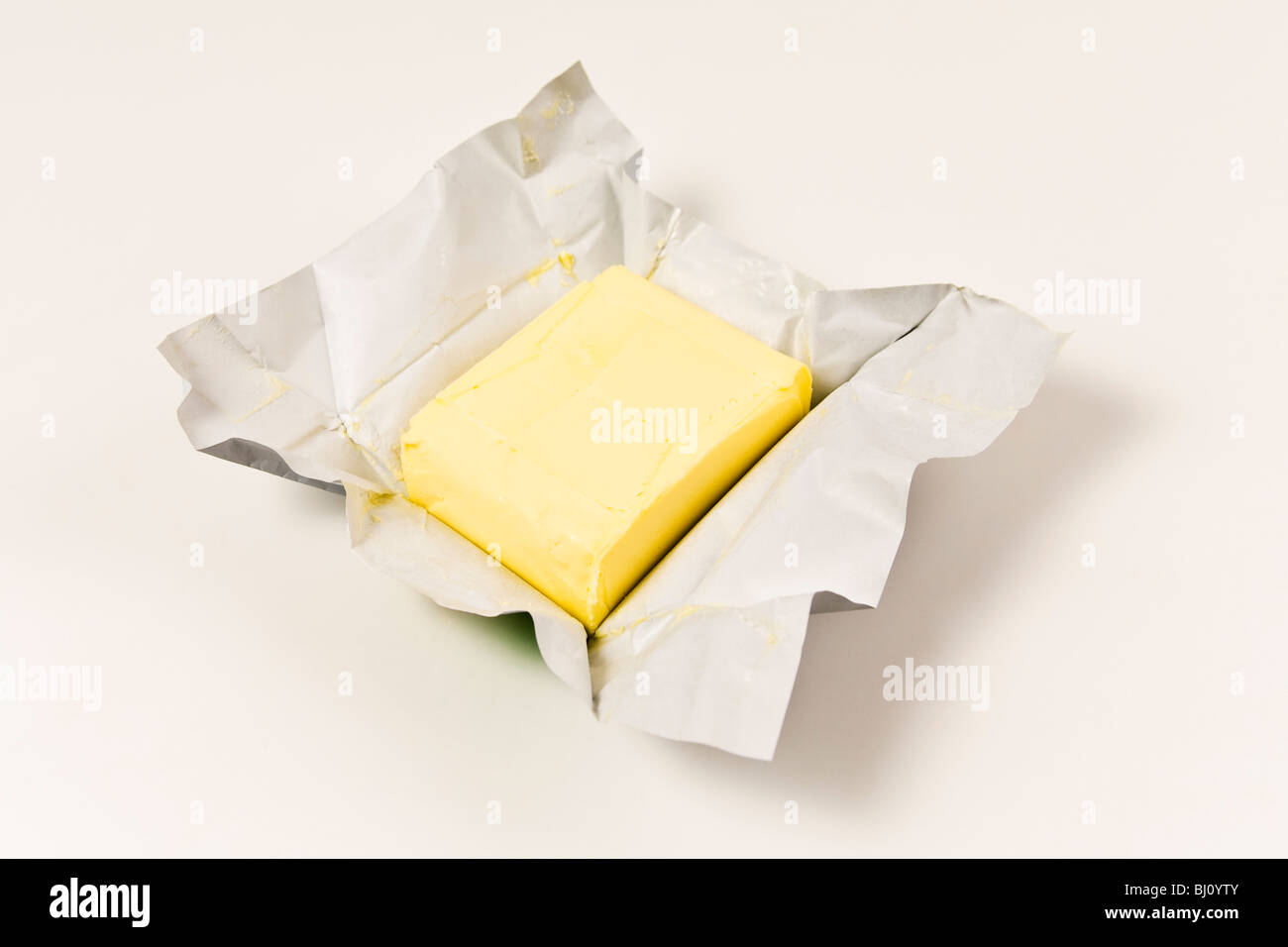 real butter in the packing Stock Photo