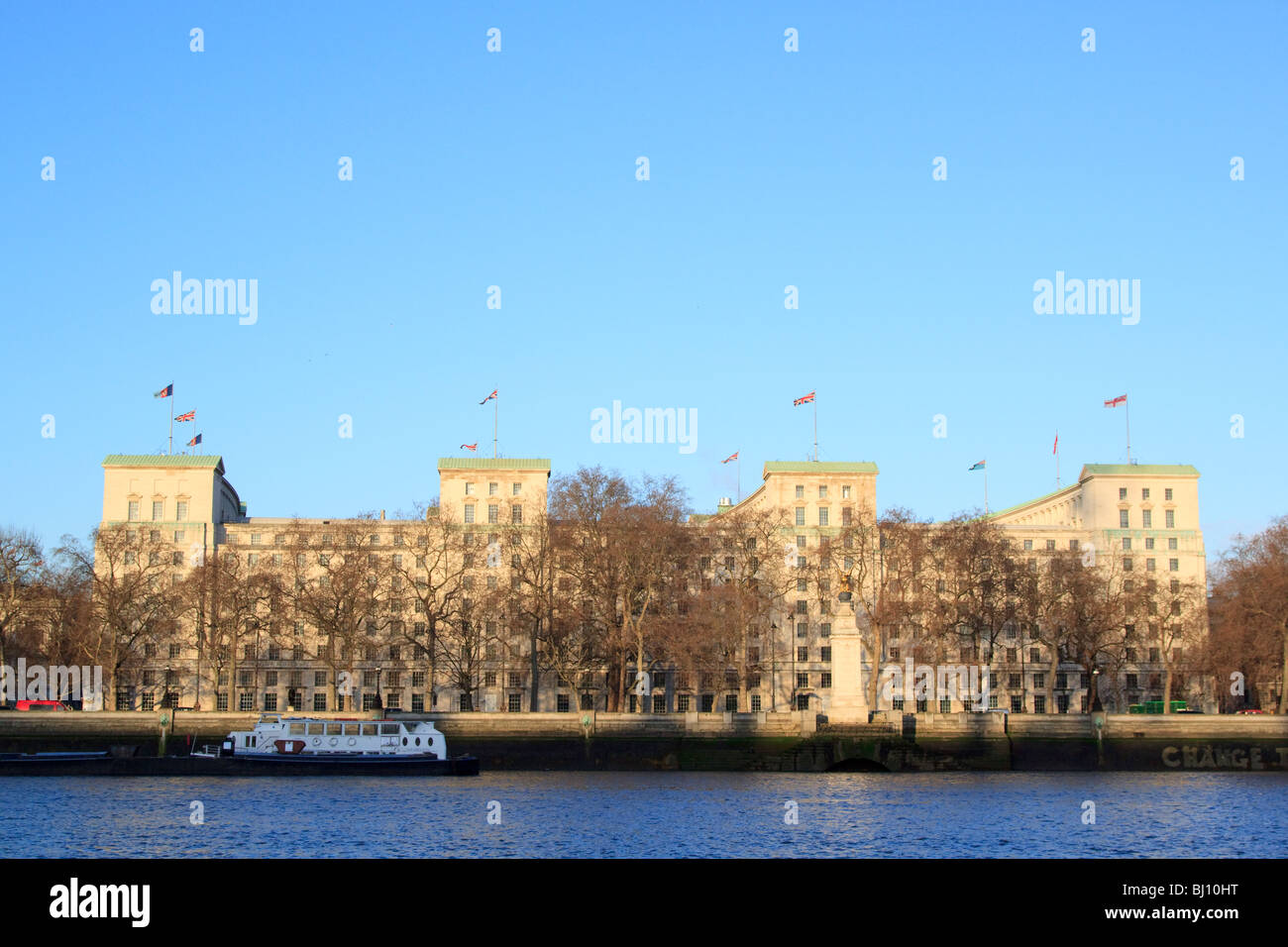 Government buildings on Whitehall, Ministry of Defence, London Stock Photo