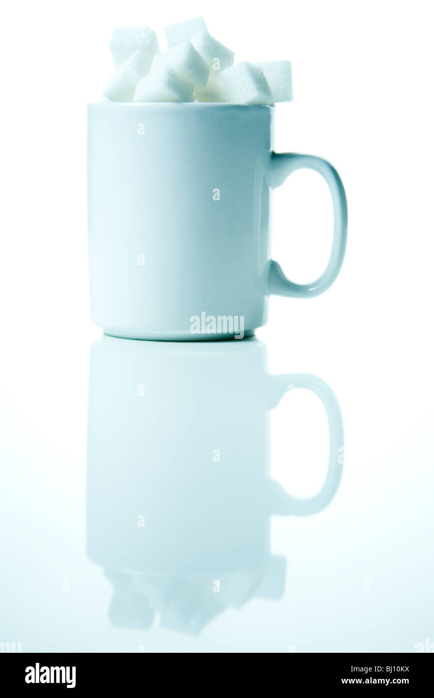 sugar cubes in a cup Stock Photo Alamy