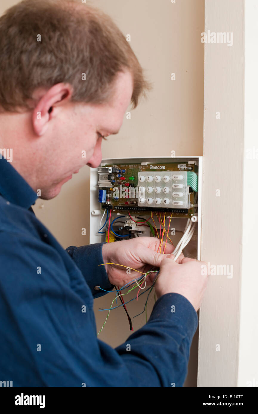 Wiring in an alarm hires stock photography and images Alamy