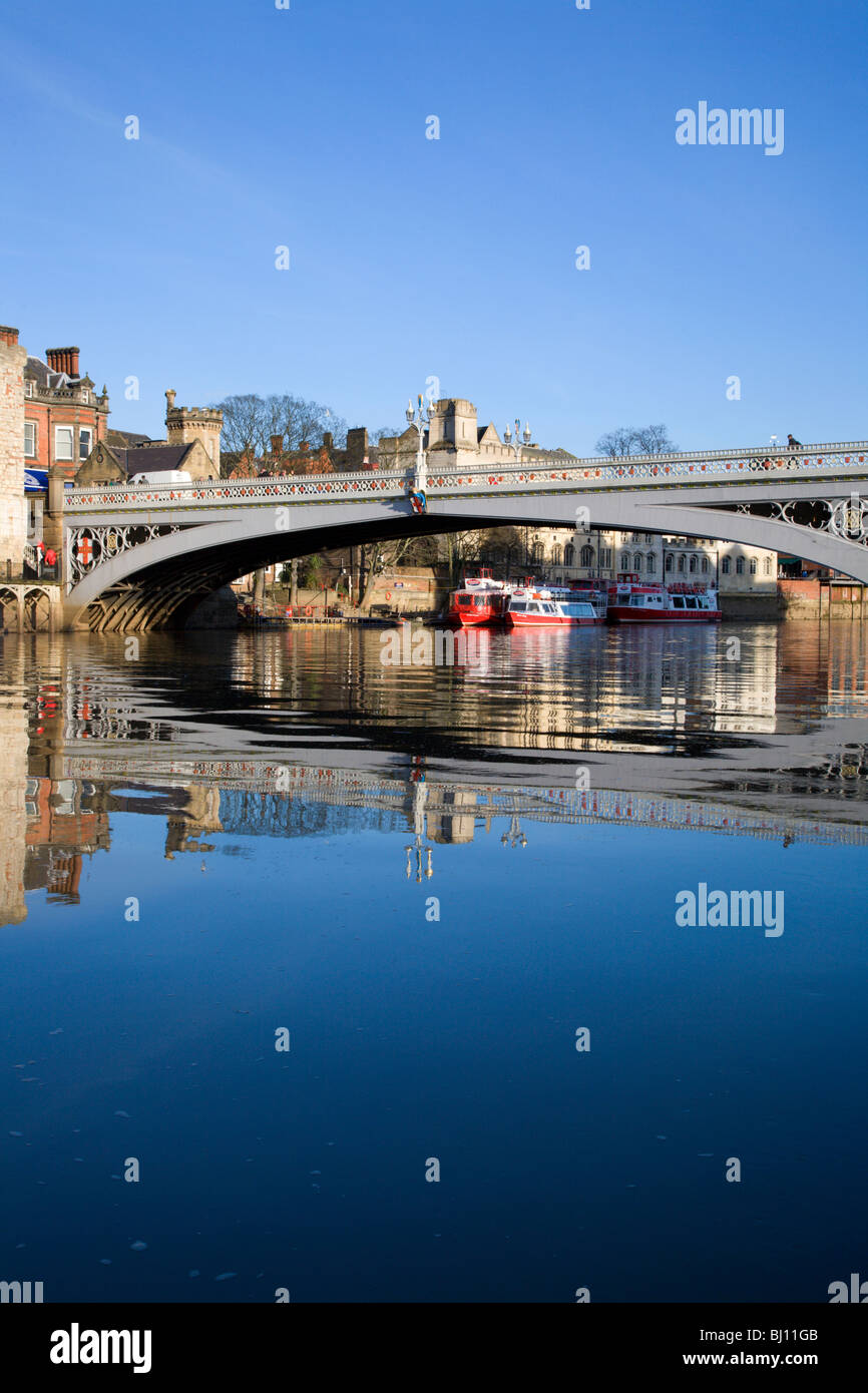 Lendal Bridge and the River Ouse York Yorkshire England Stock Photo