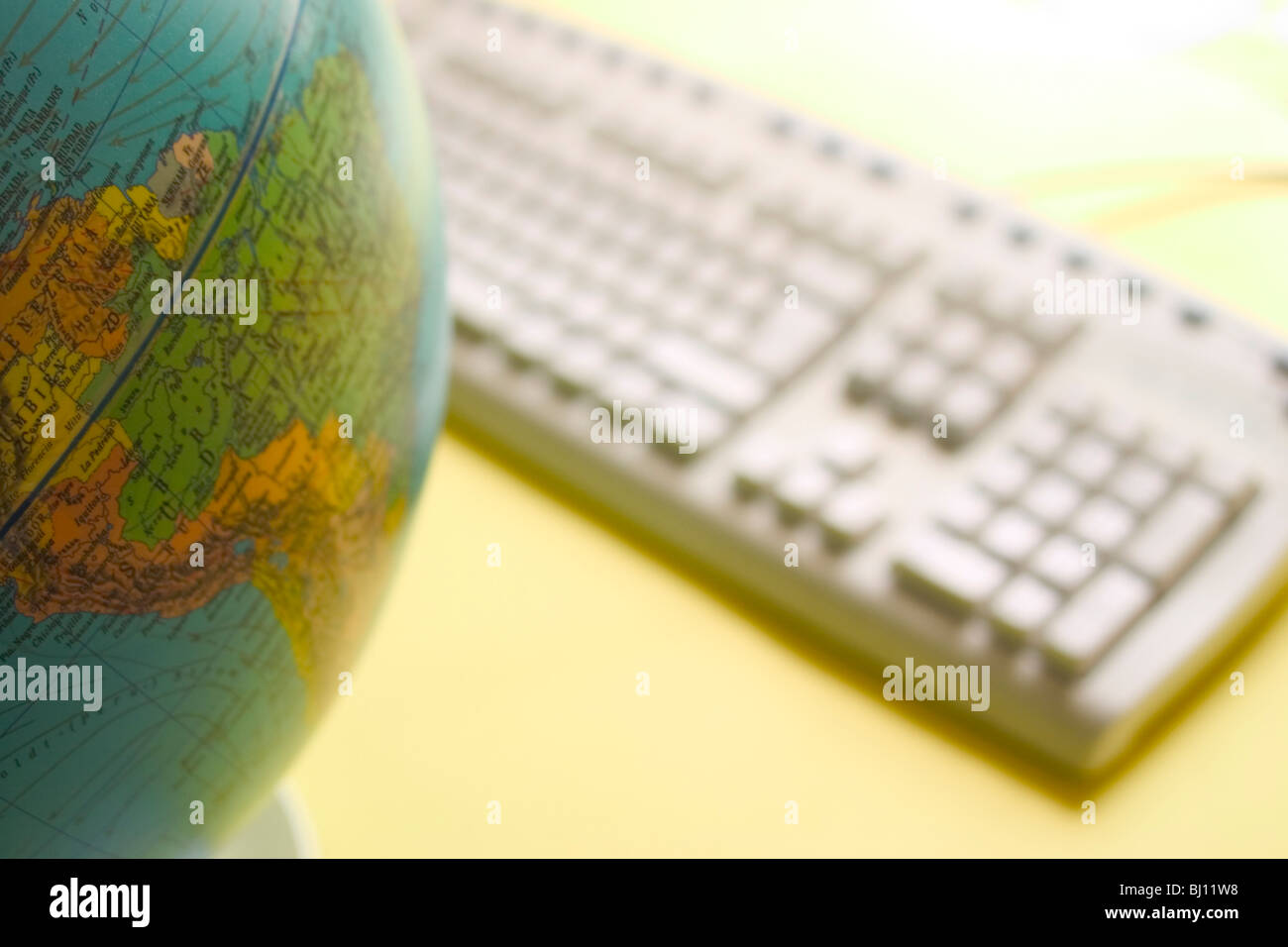 Computer with Keyboard Stock Photo - Alamy