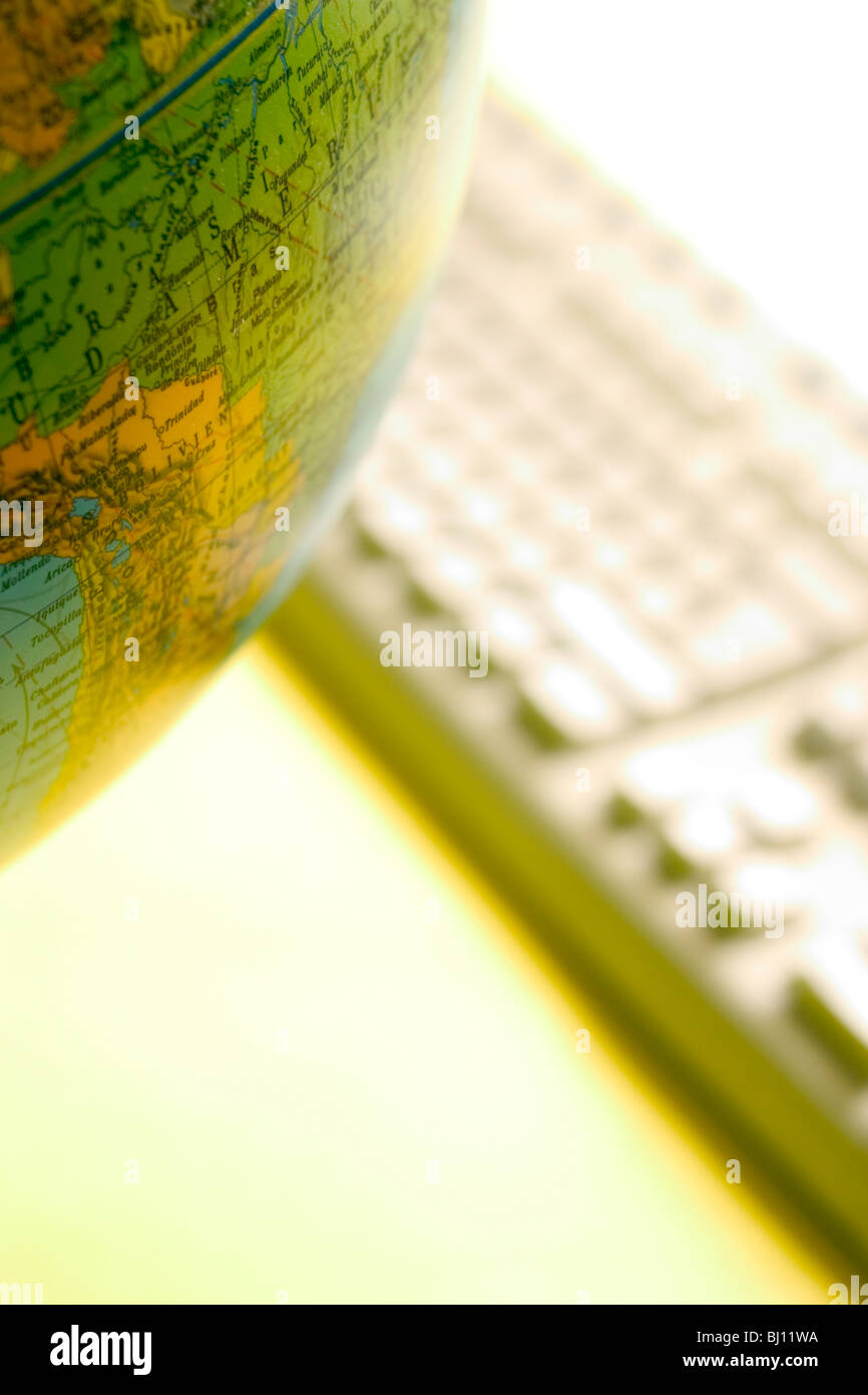 Computer with Keyboard Stock Photo - Alamy