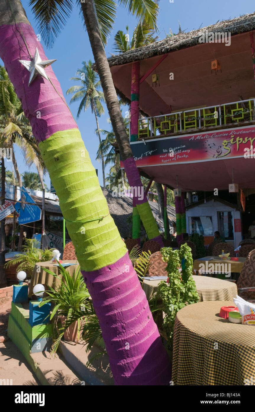 Cliff top restaurant Varkala Kerala India Stock Photo Alamy