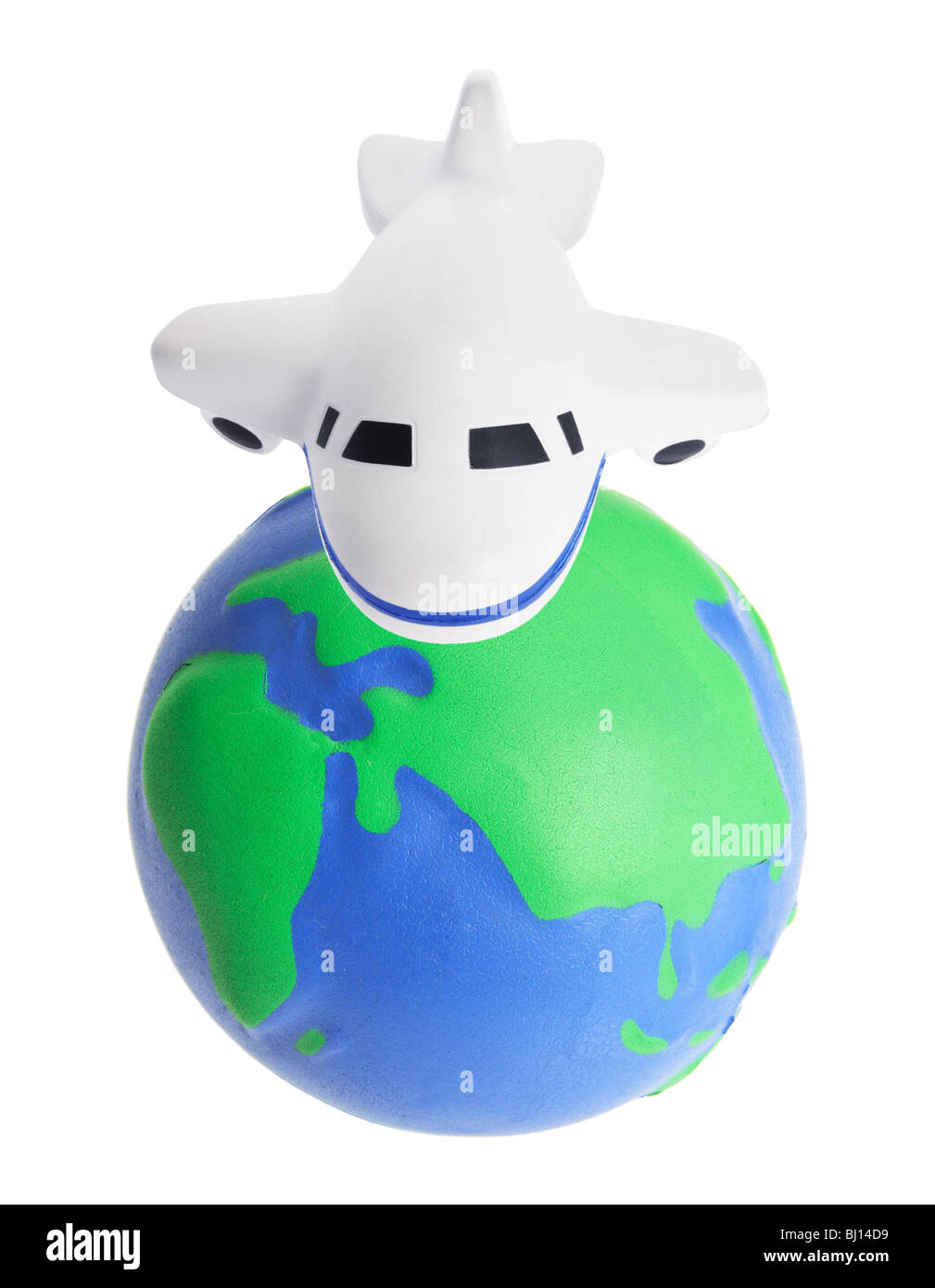 Earth globe airplane Cut Out Stock Images & Pictures - Alamy