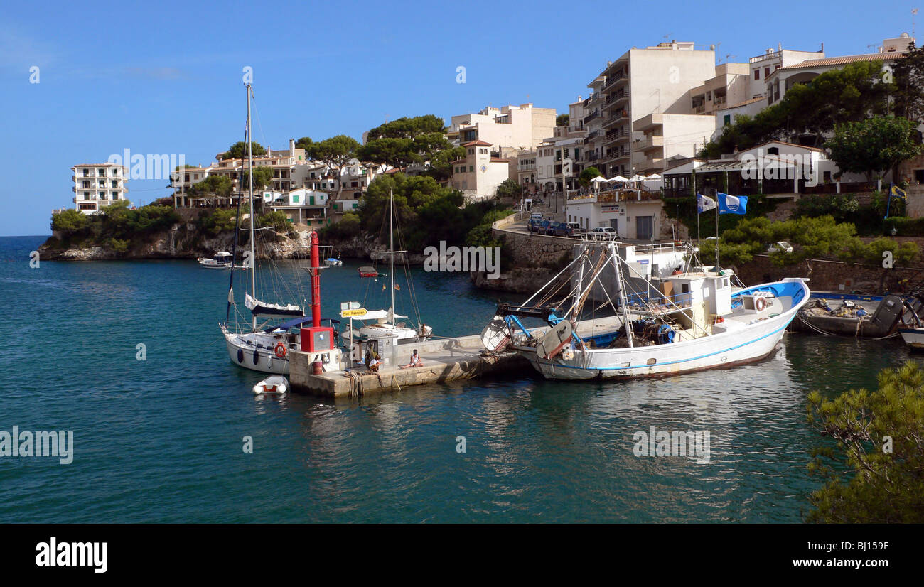 Harbour in Cala Figuera, Majorca, Spain Stock Photo