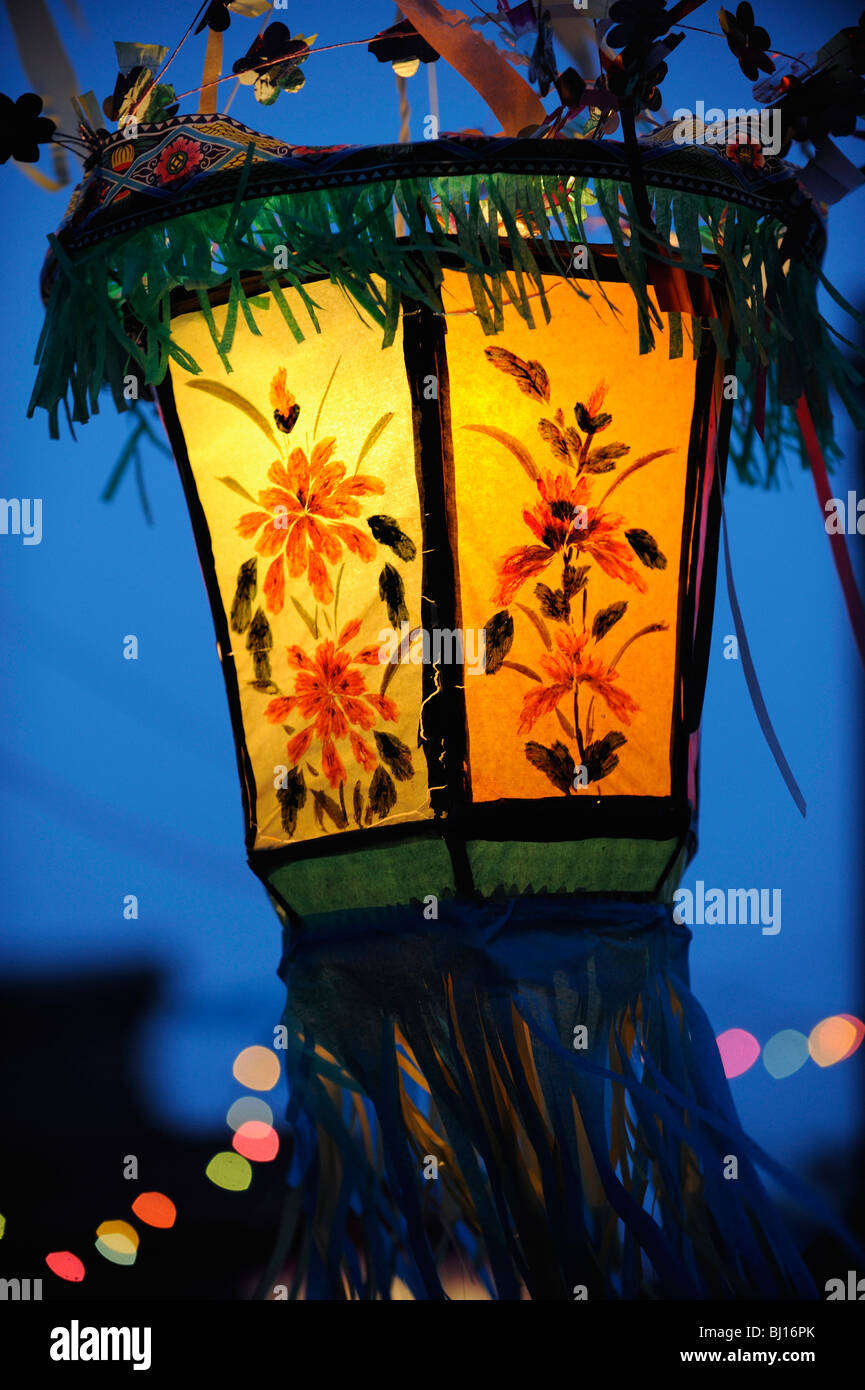 Handmade lanterns during Chinese Spring Festival in Yuxian, Hebei province, China. 27-Feb-2010 Stock Photo