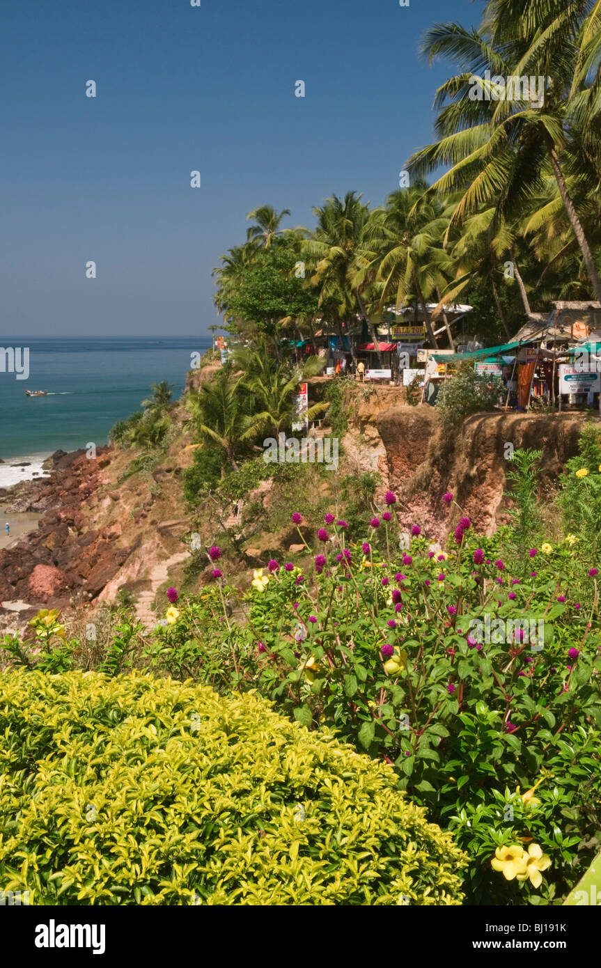 Cliff top Varkala Kerala India Stock Photo