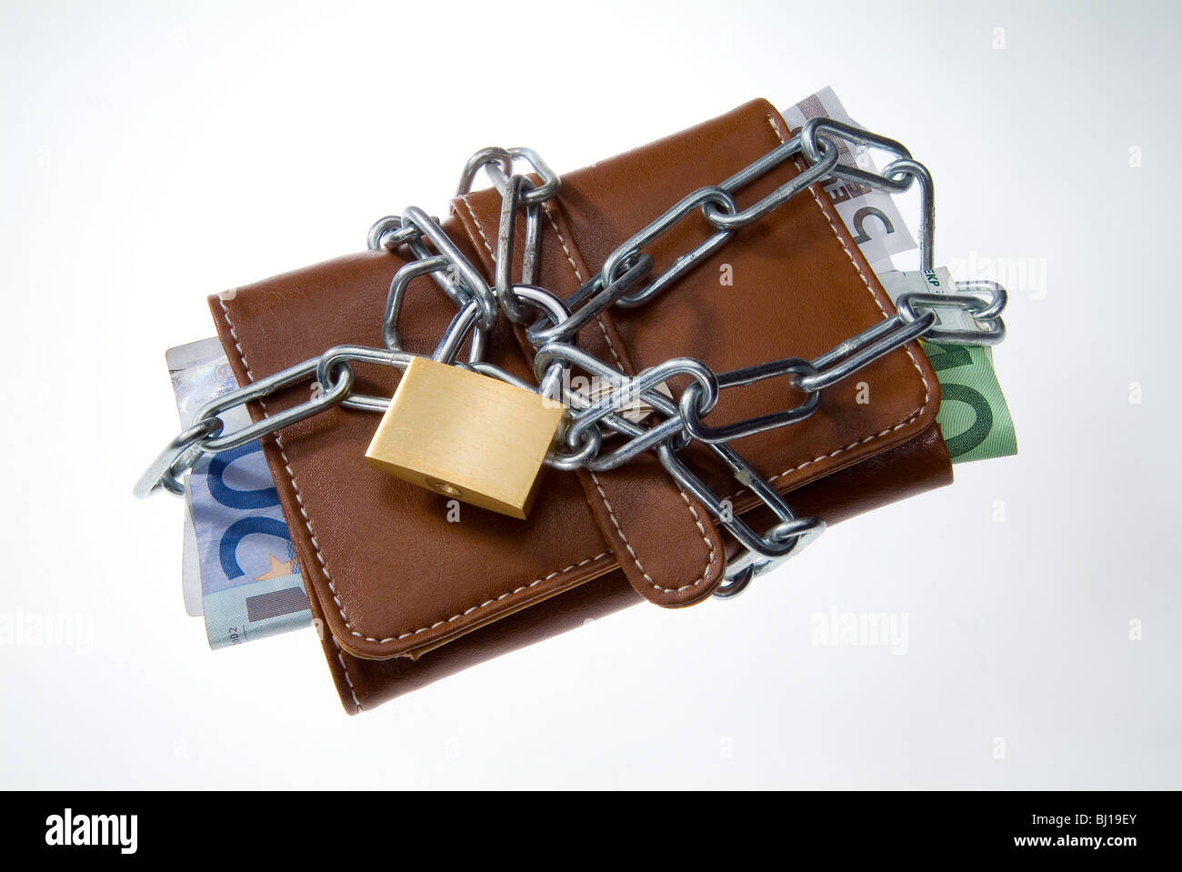 Wallet with a lock Stock Photo