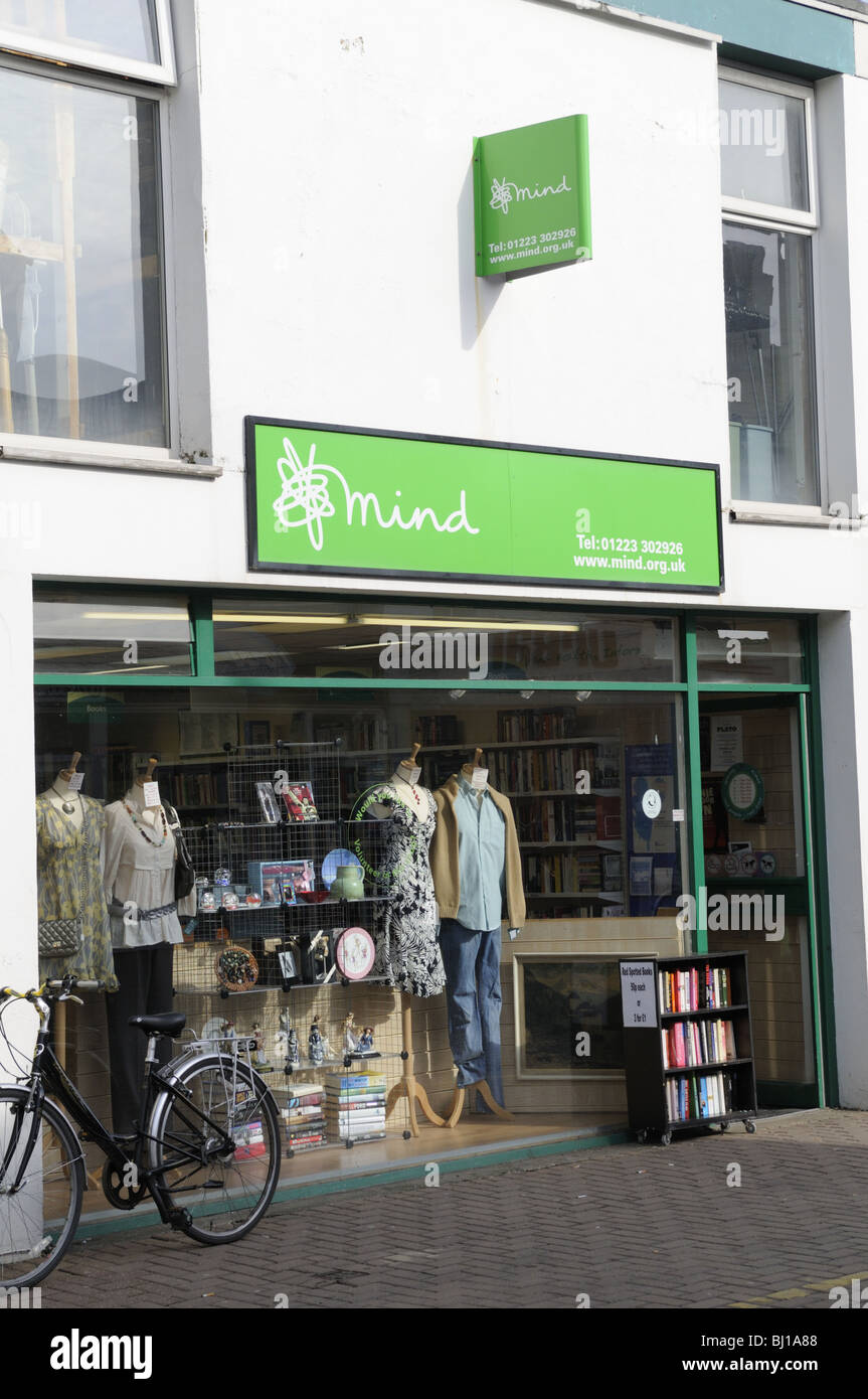 Mind Charity Shop in Burleigh Street, Cambridge England UK Stock Photo