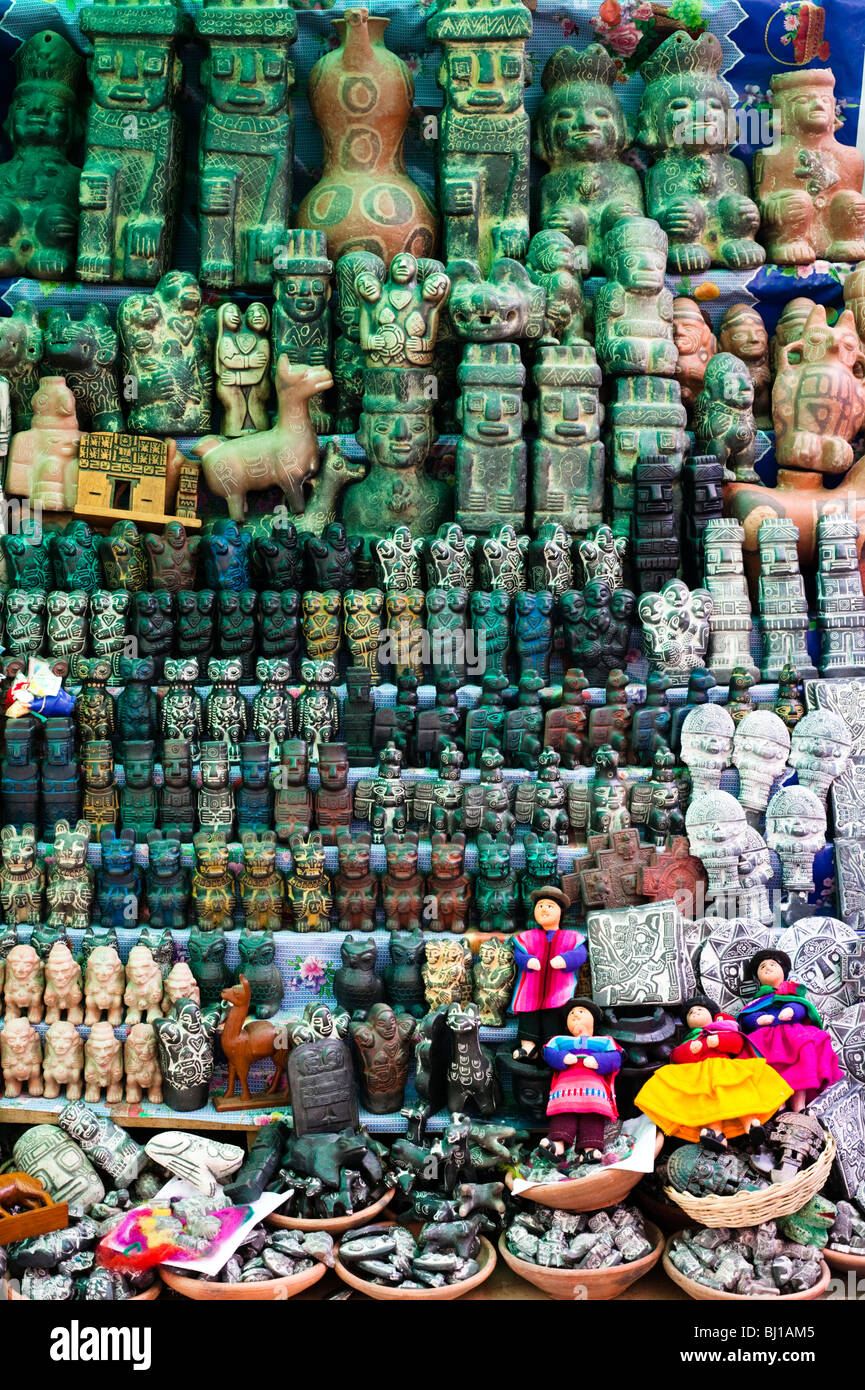 Display at the Witches Market, Mercado de las Brujas, in La Paz, Bolivia, South America Stock Photo