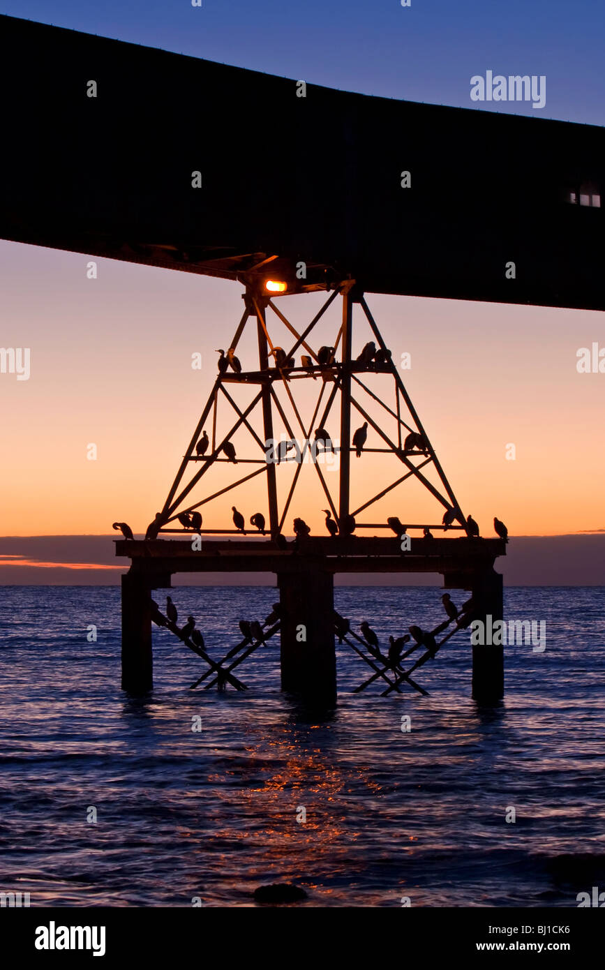 Wallaroo Jetty at Sunset Stock Photo Alamy