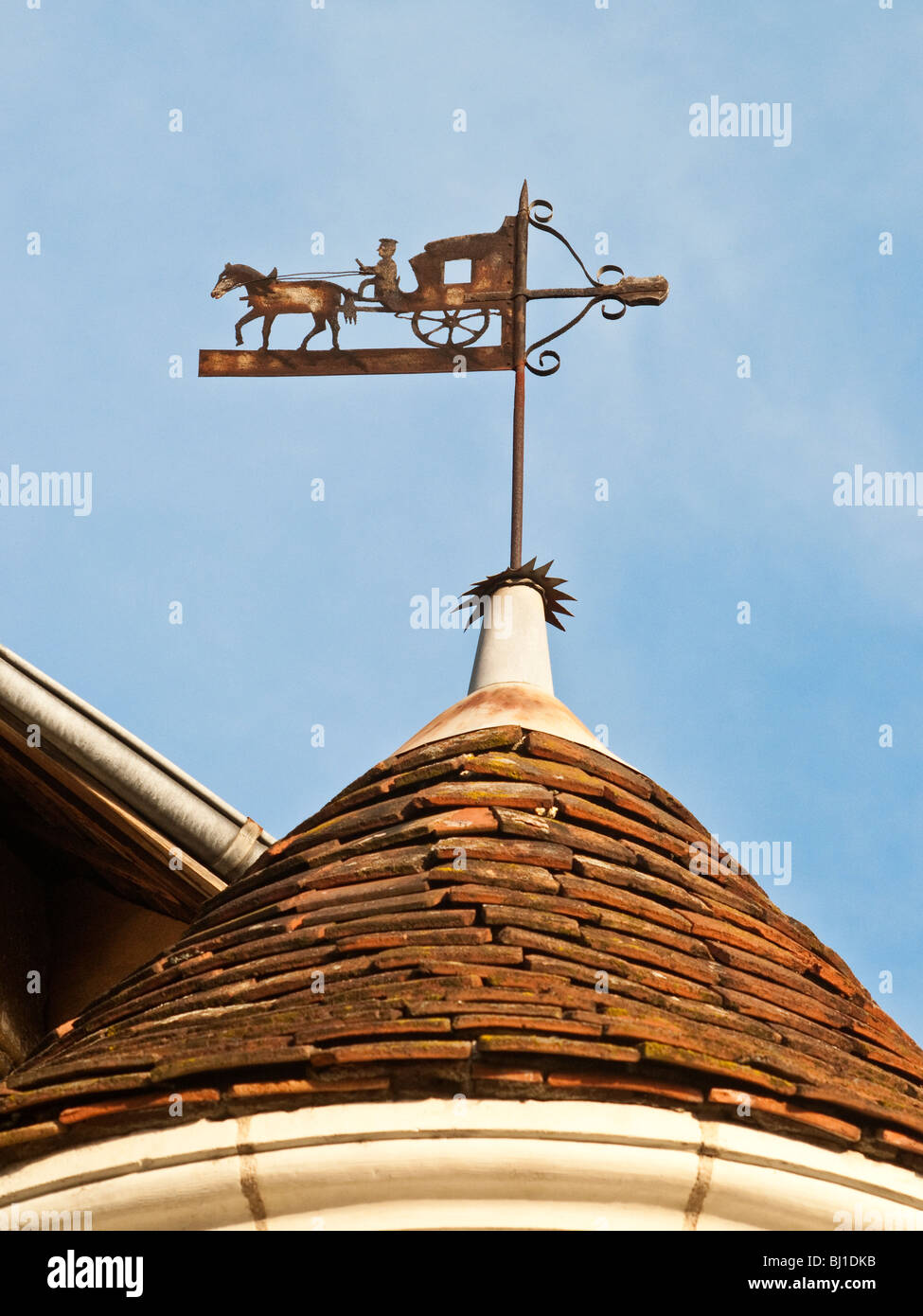 Horse and carriage weathervane IndreetLoire, France Stock Photo Alamy