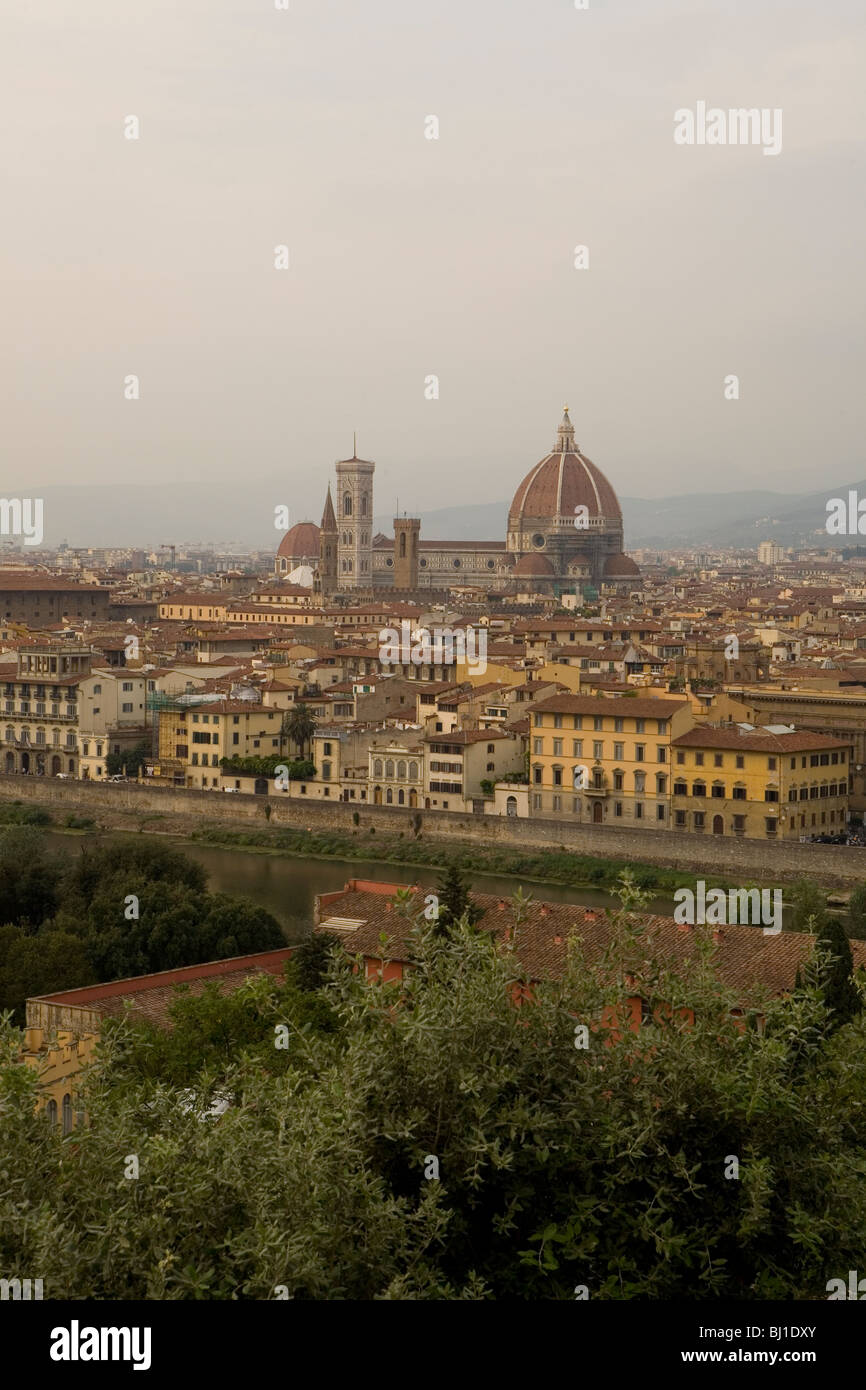 View across Florence from Michelangelo Park Stock Photo