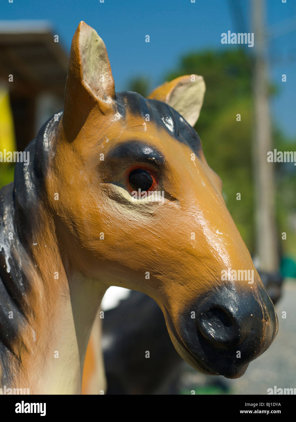 concrete horse garden ornament Stock Photo Alamy