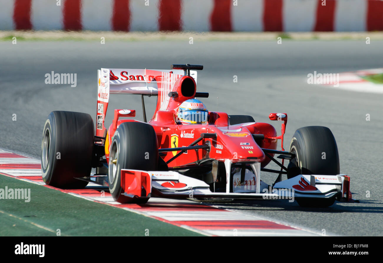 Fernando ALONSO (ESP) in the Ferrari F10 race car during ...